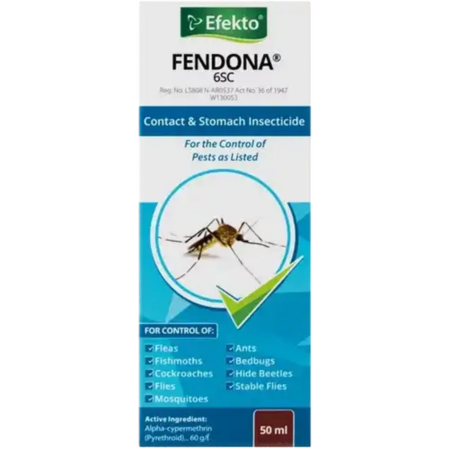 Image of Efekto Fendona 6 SC Suspension Concentrate Insecticide 50ml