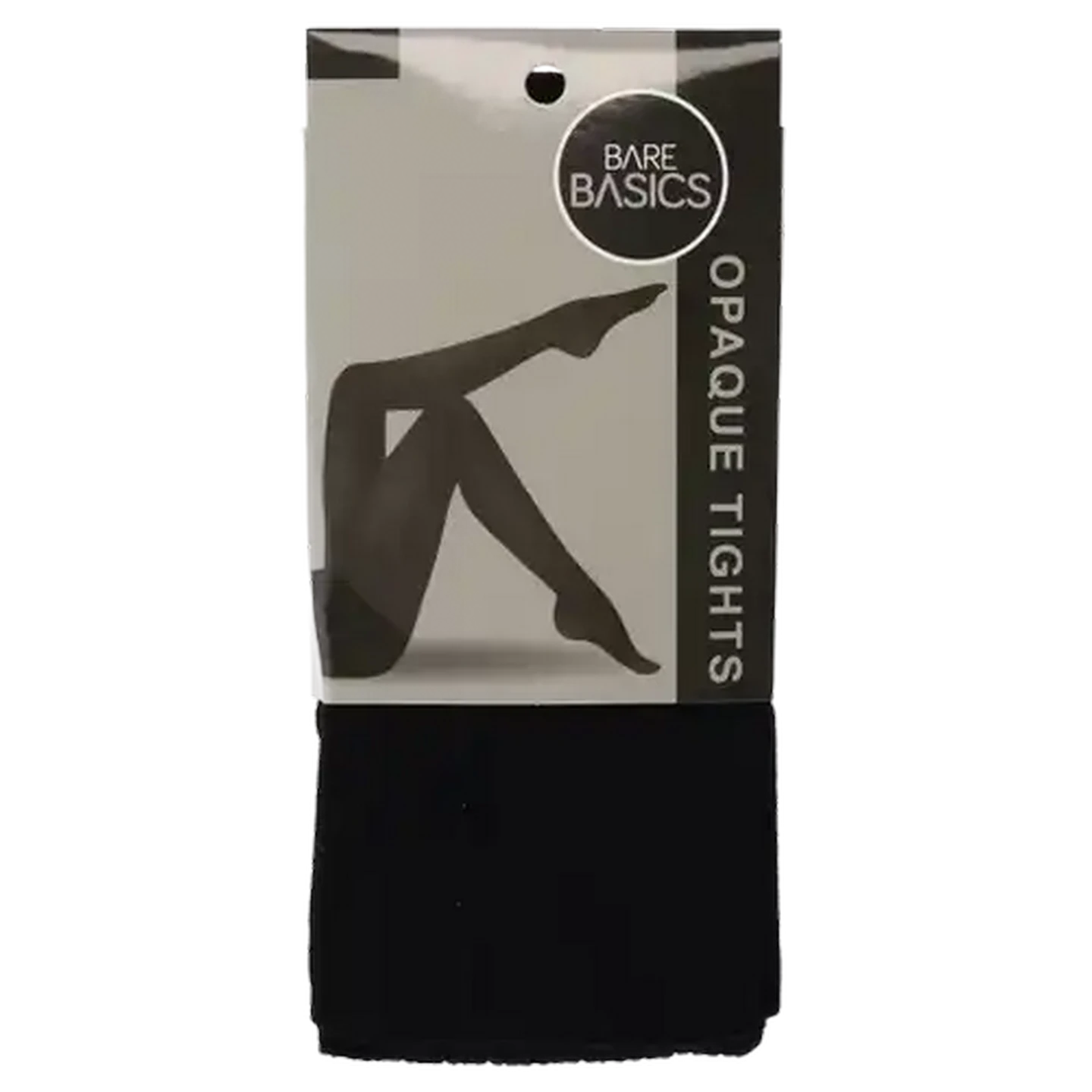 Image of Bare Basics Ladies Black Opaque Tights Super Large