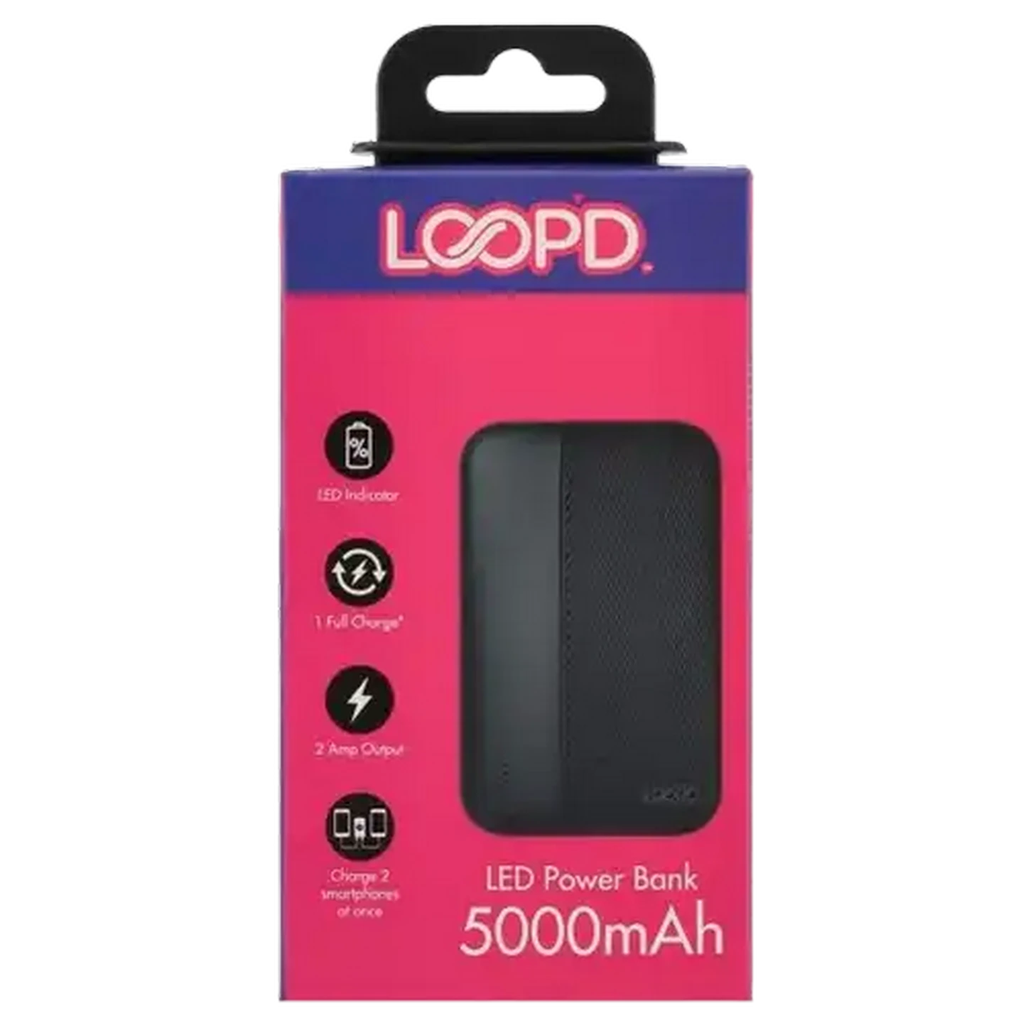 Image of LOOP'D 4 LED Power Bank 5000mAh