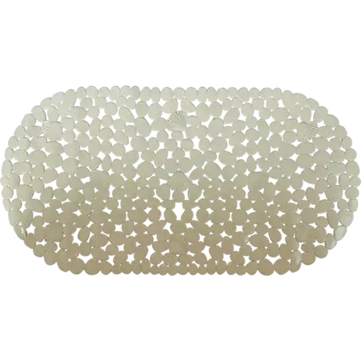 Image of Wildberry White Silicone Pebble Bath Mat