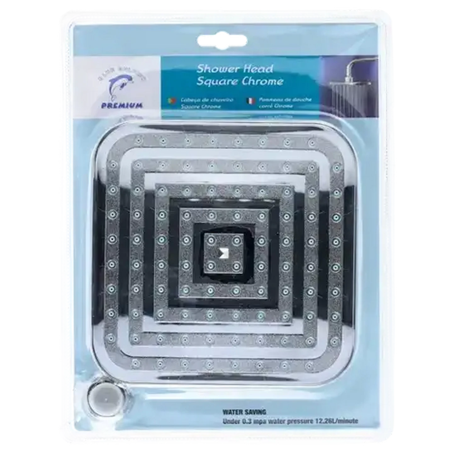 Image of Blue Dolphin Square Shower Head