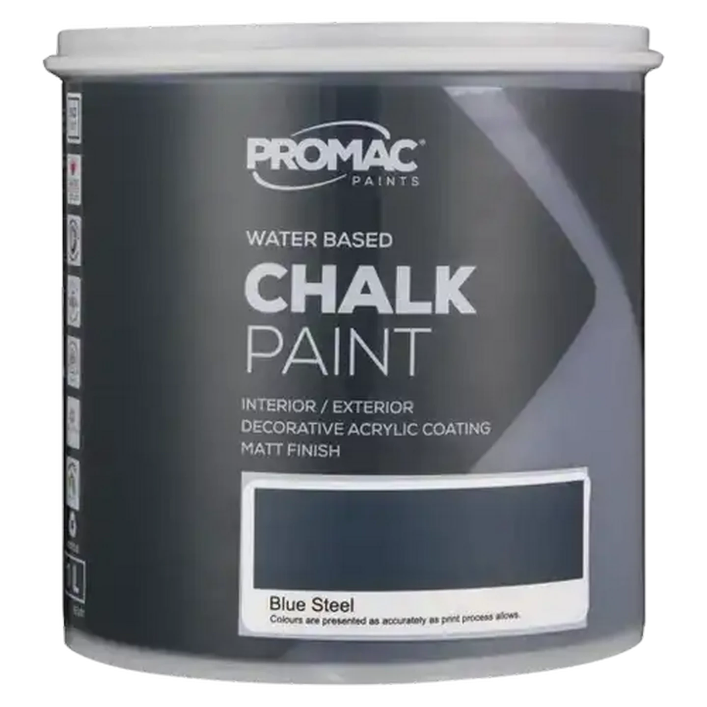 Image of Promac Paints Chalk Walls Blue Steel Paint 1L