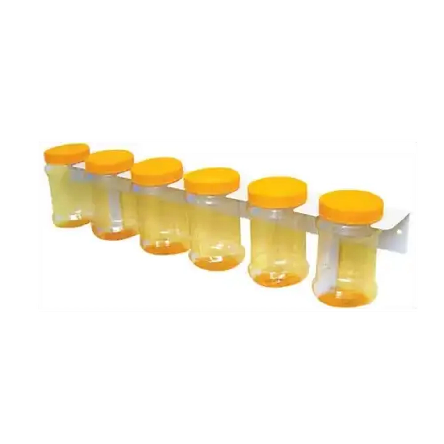 Image of The Cabinet Shop Bottle Rack With Plastic Jars Set 7 Piece