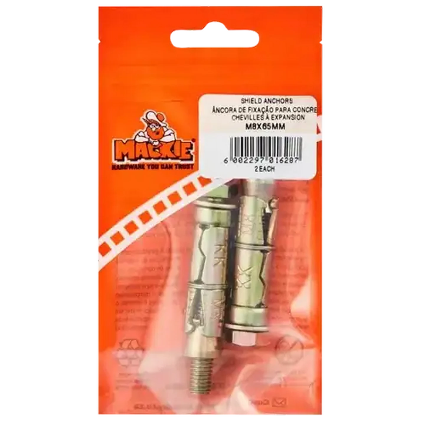 Image of Mackie Sleeve Anchor M8 x 65mm 2 Piece