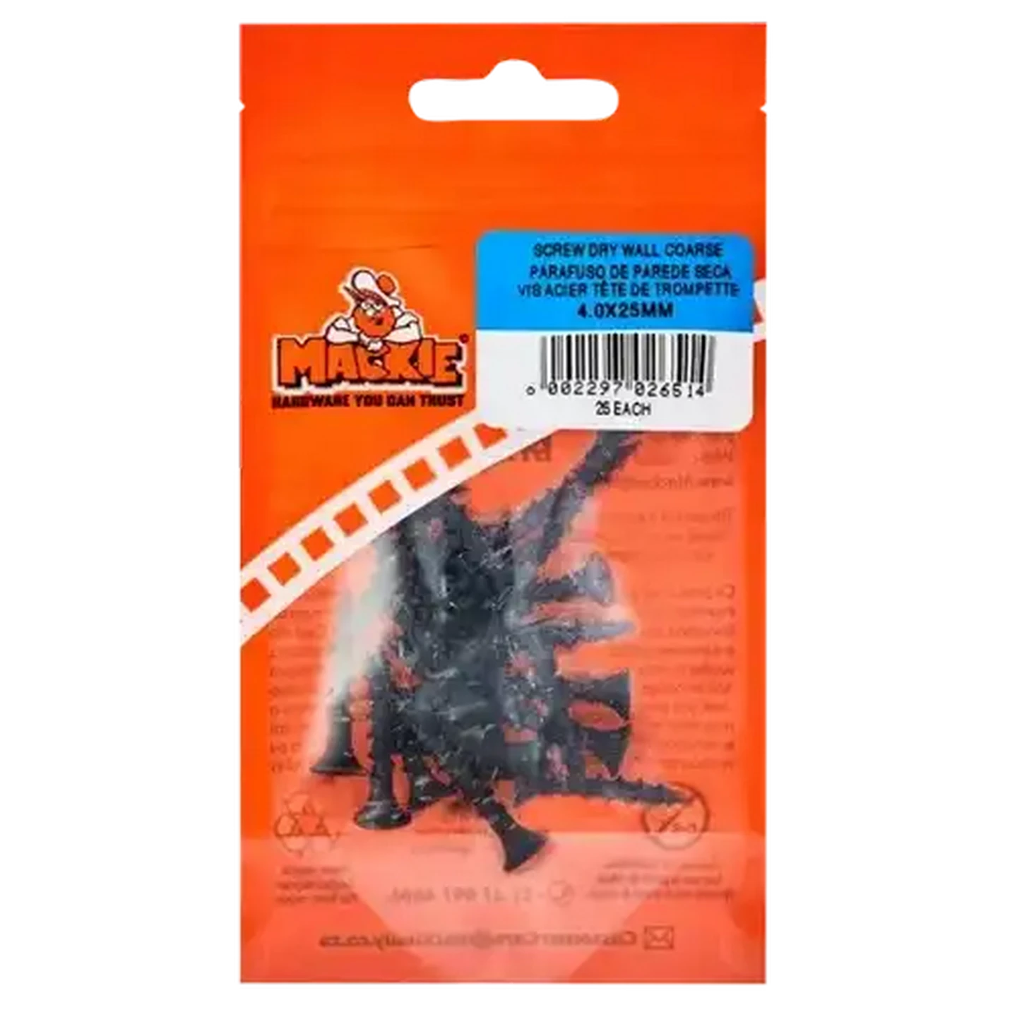 Image of Mackie Dry Wall Screw 4.0 x 25mm 25 Piece