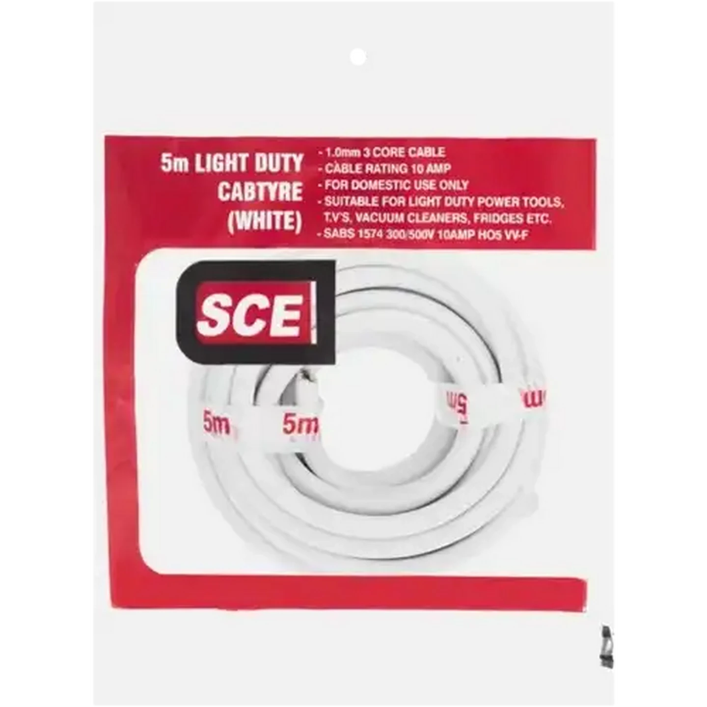 Image of SCE White Cabtyre 5m
