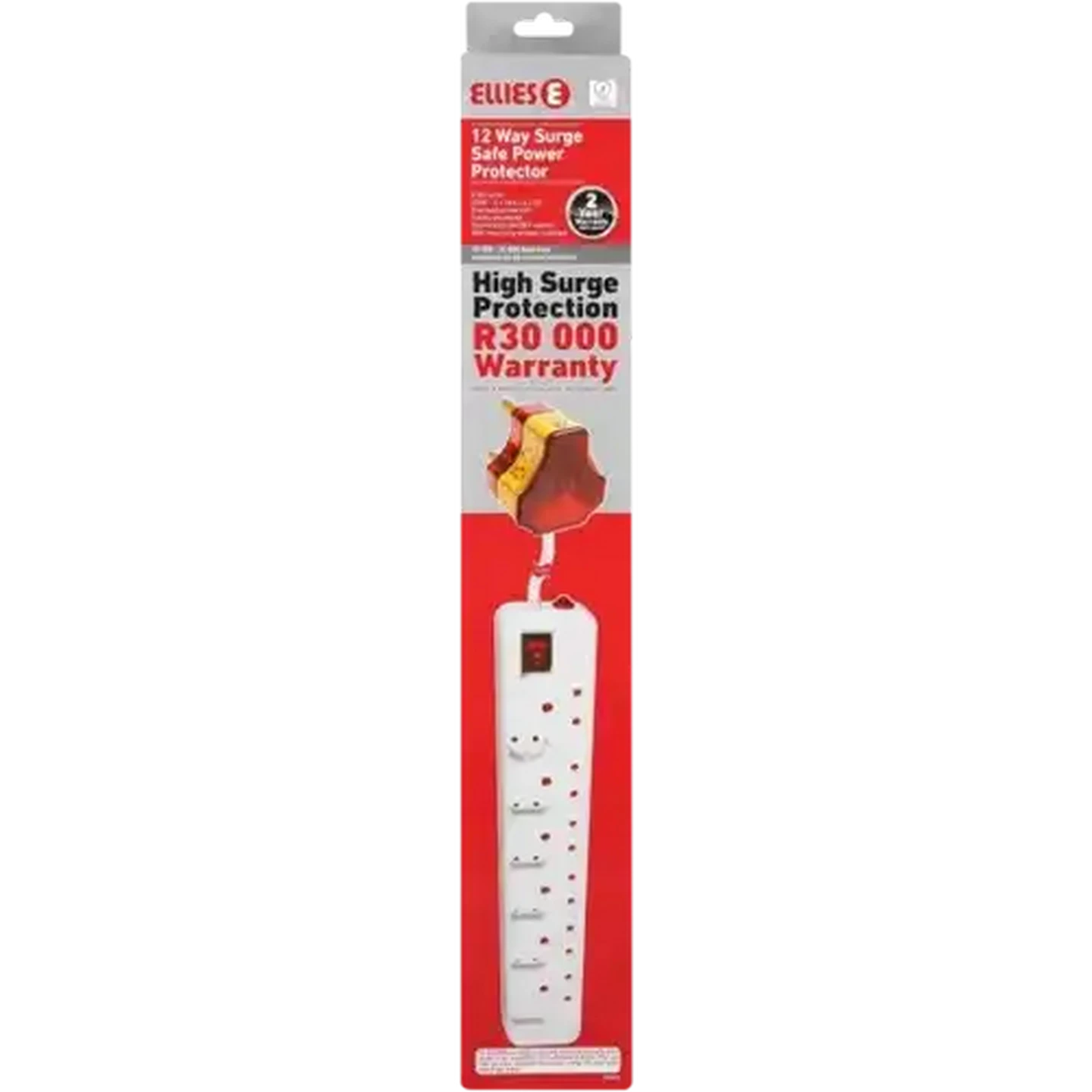 Image of ELLIES FBWP5 Surge Secure Protected 12-Way Multiplug