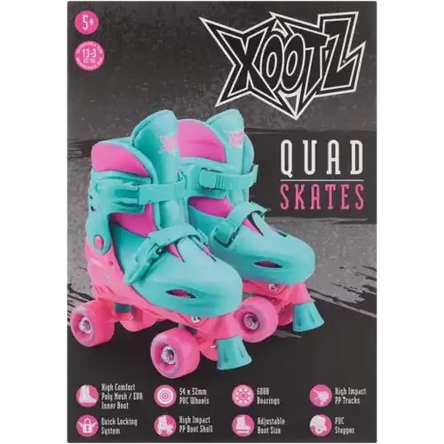 Checkers Sixty60 | Xootz Pink Quad Skates Medium