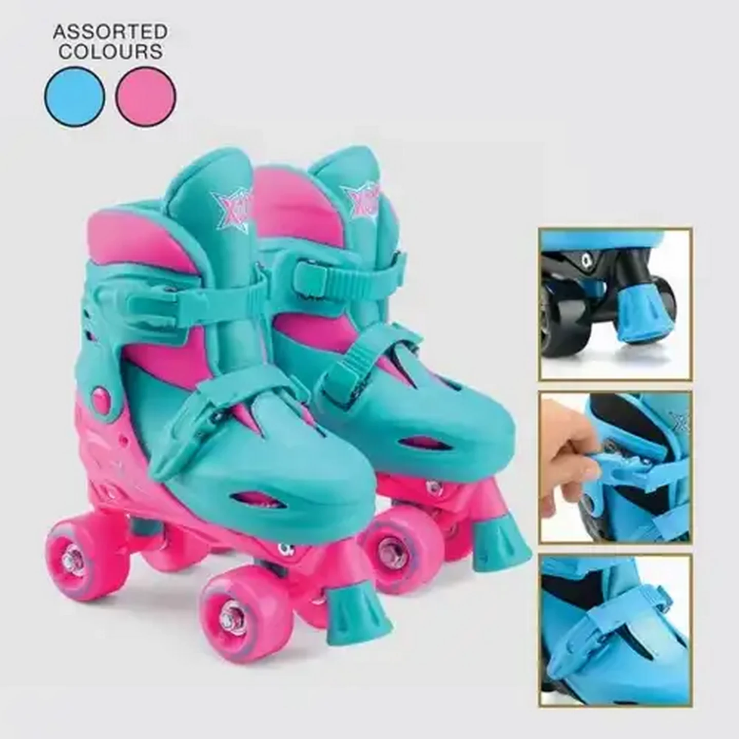 Checkers Sixty60 | Xootz Pink Quad Skates Medium