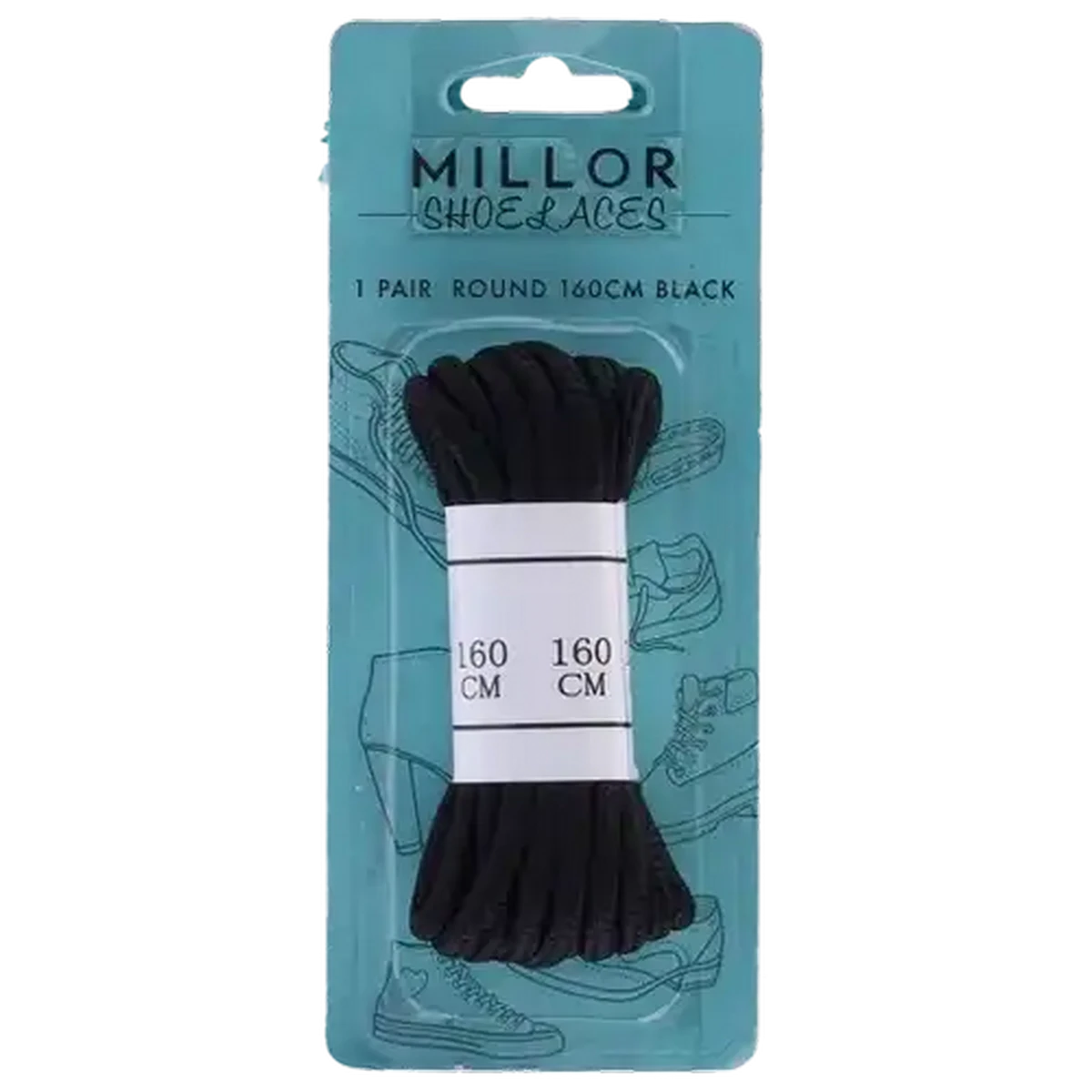 Shoprite ZA | Millor Round Black Shoelaces 160cm
