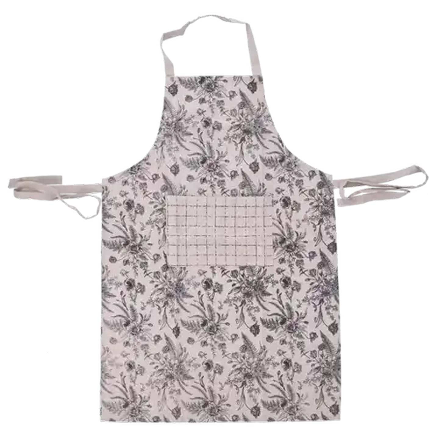 Image of Essentials Delft Grey Floral Apron 60x90cm