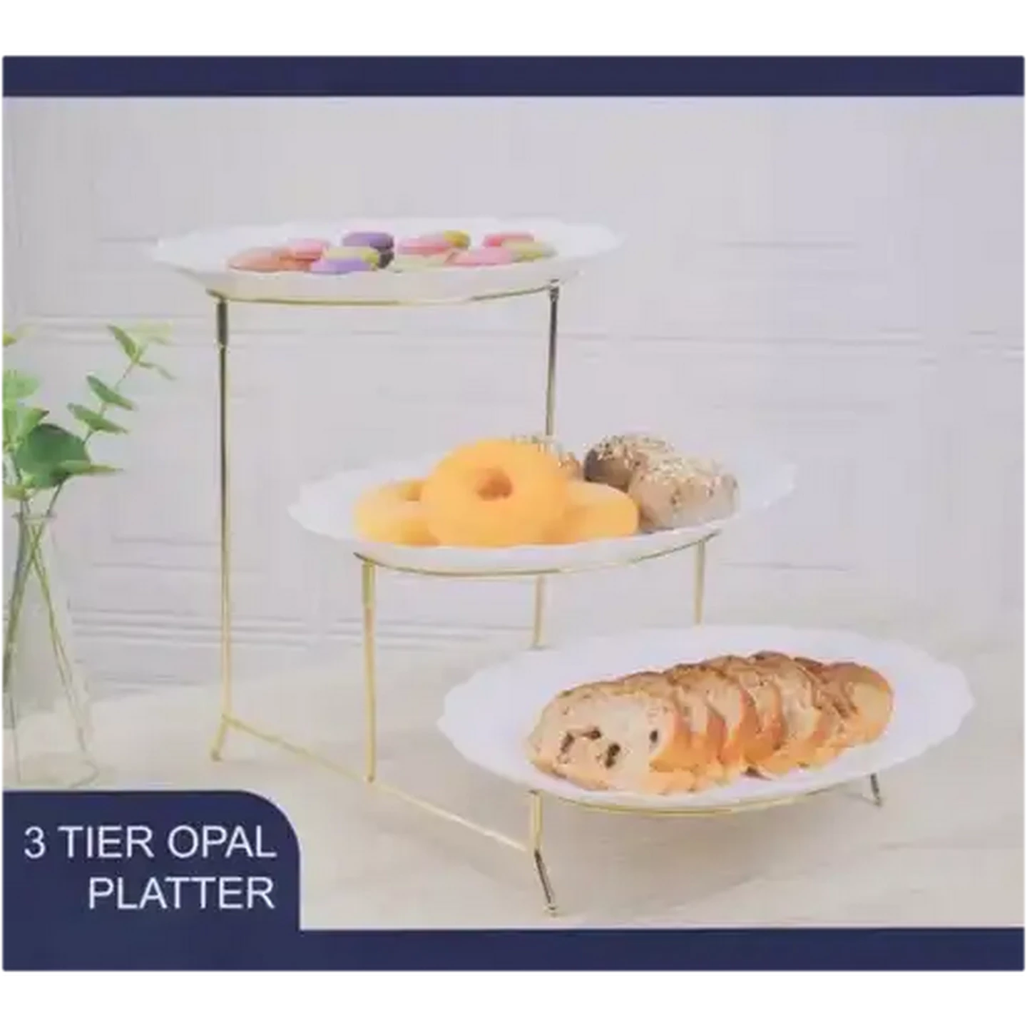 Checkers Sixty60 | Opal 3 Tier Chip & Dip Serving Platters 4 Piece