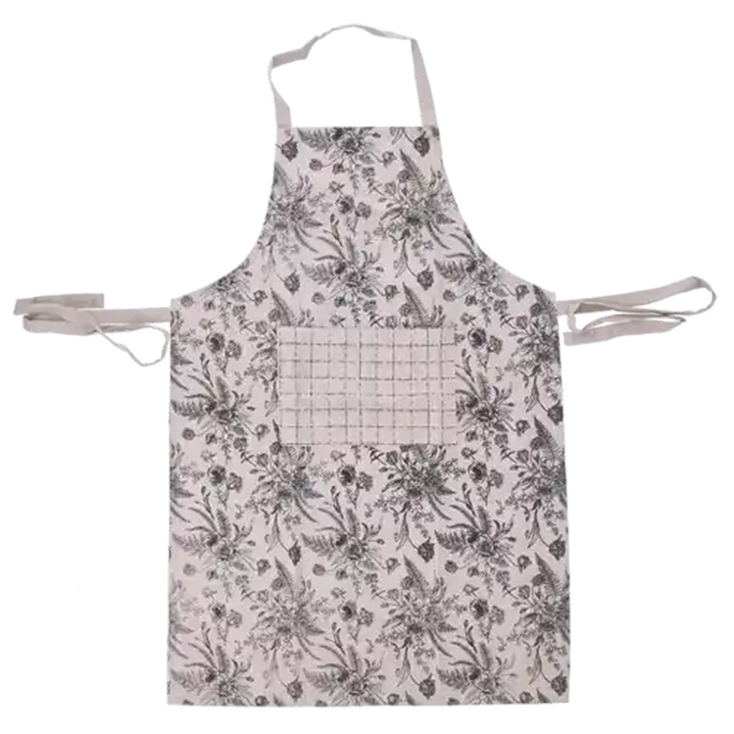 Image of Essentials Delft Grey Floral Apron 60x90cm