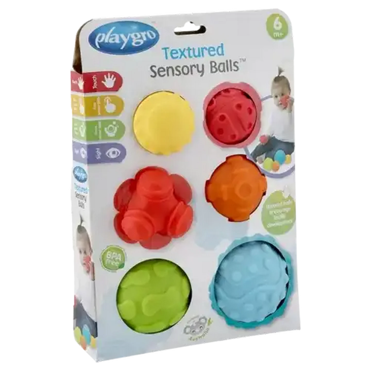 Image of Playgro Textured Sensory Balls 6-Pack