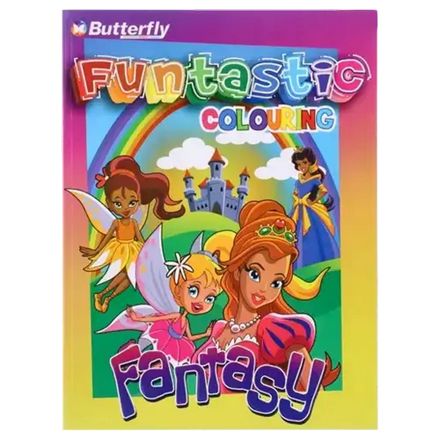 世界の　カラーブックス92 Checkers Sixty60 | Butterfly Funtastic Fantasy Colouring Book 96 Pages