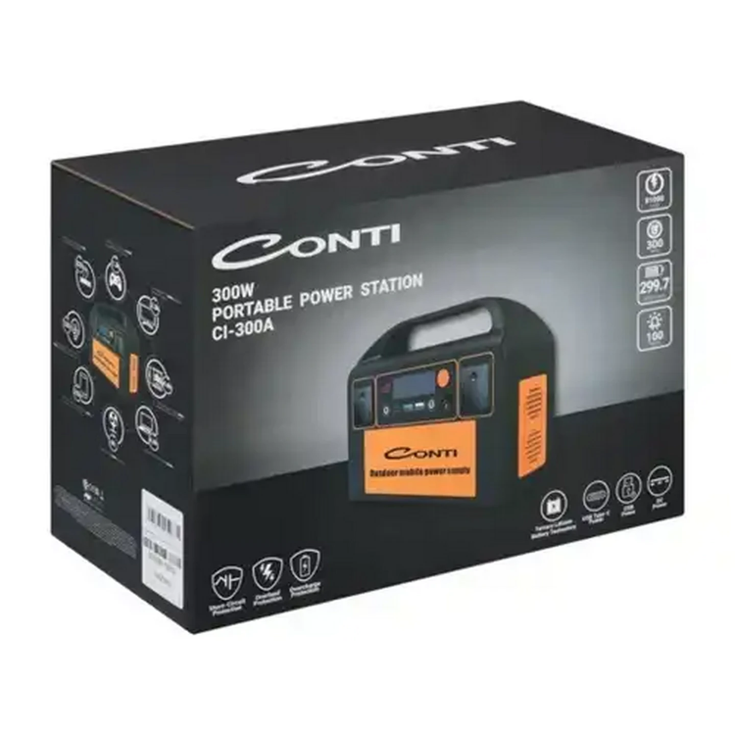 Image of Conti CI-300A Lithium Portable Power Station 300W