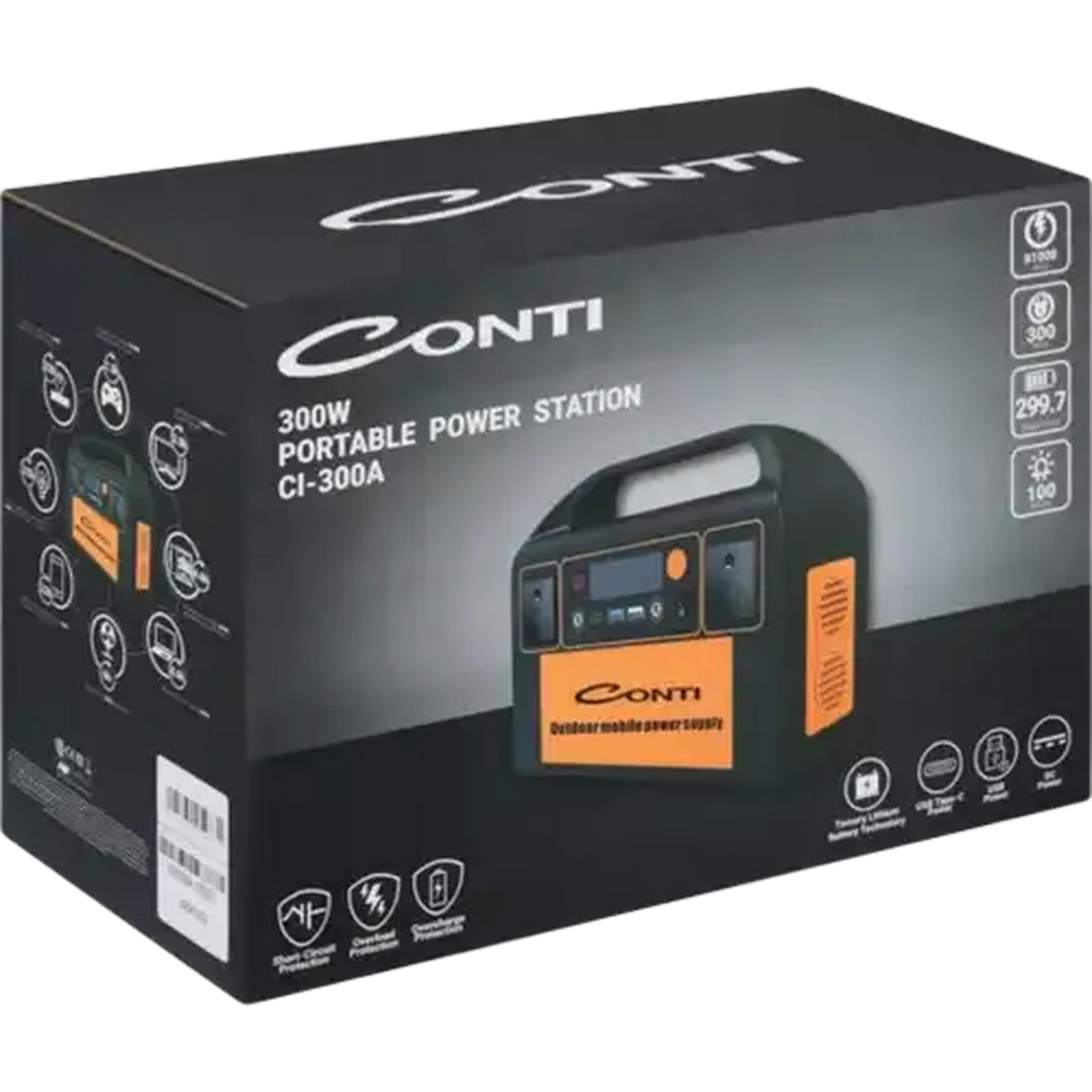 Image of Conti CI-300A Lithium Portable Power Station 300W