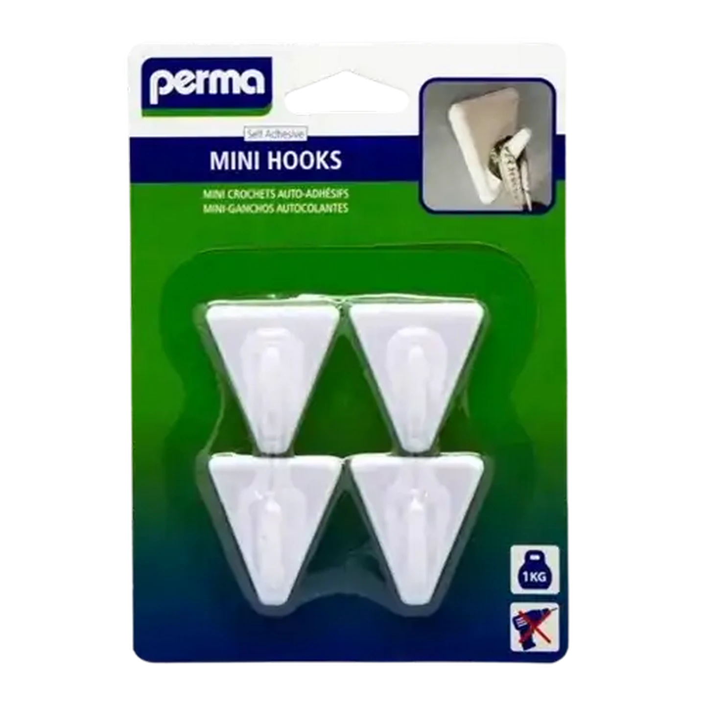 Image of Perma Adhesive Mini Hooks 4-Pack