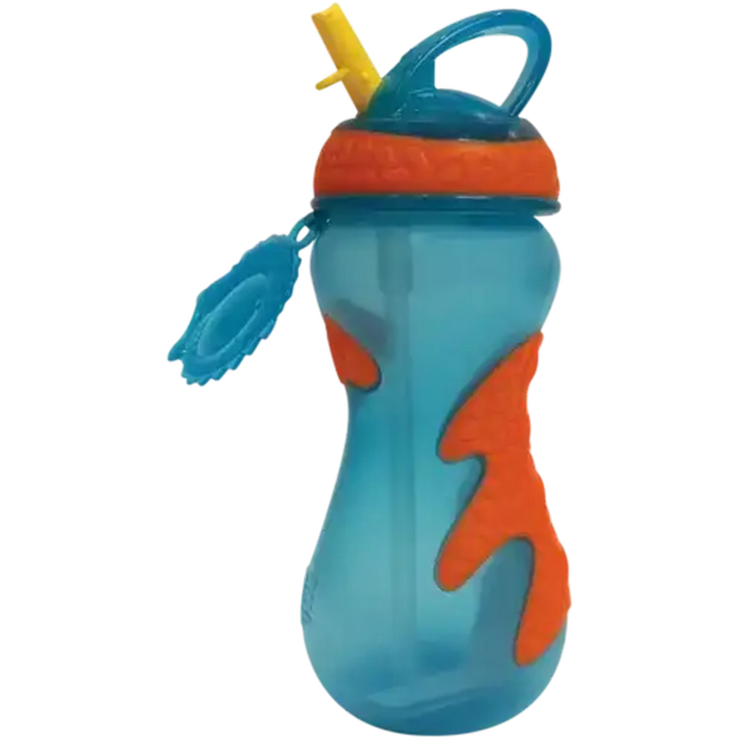 Image of Nûby Flip-it Blue & Orange Top Gator Grip Bottle