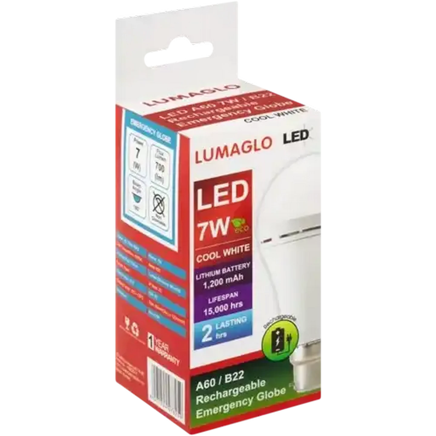 Checkers Sixty60 | Lumaglo Cool White A60/B22 Rechargeable