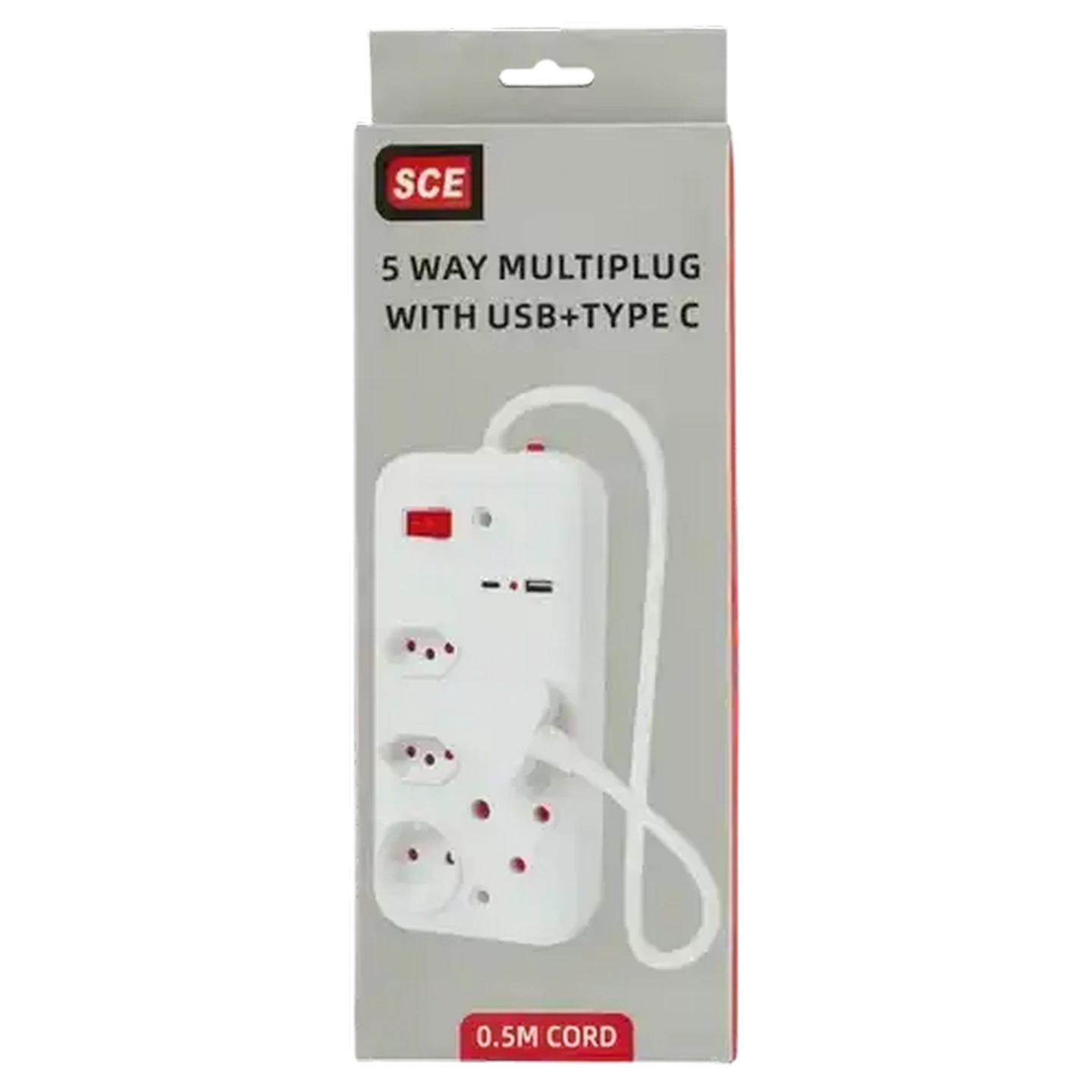 Image of SCE 5-Way Multiplug with 2 USB Ports