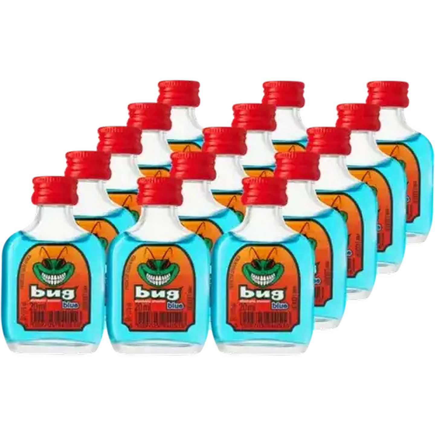 Image of Bug Blue Alcoholic Shooter Bottles 15 x 20ml