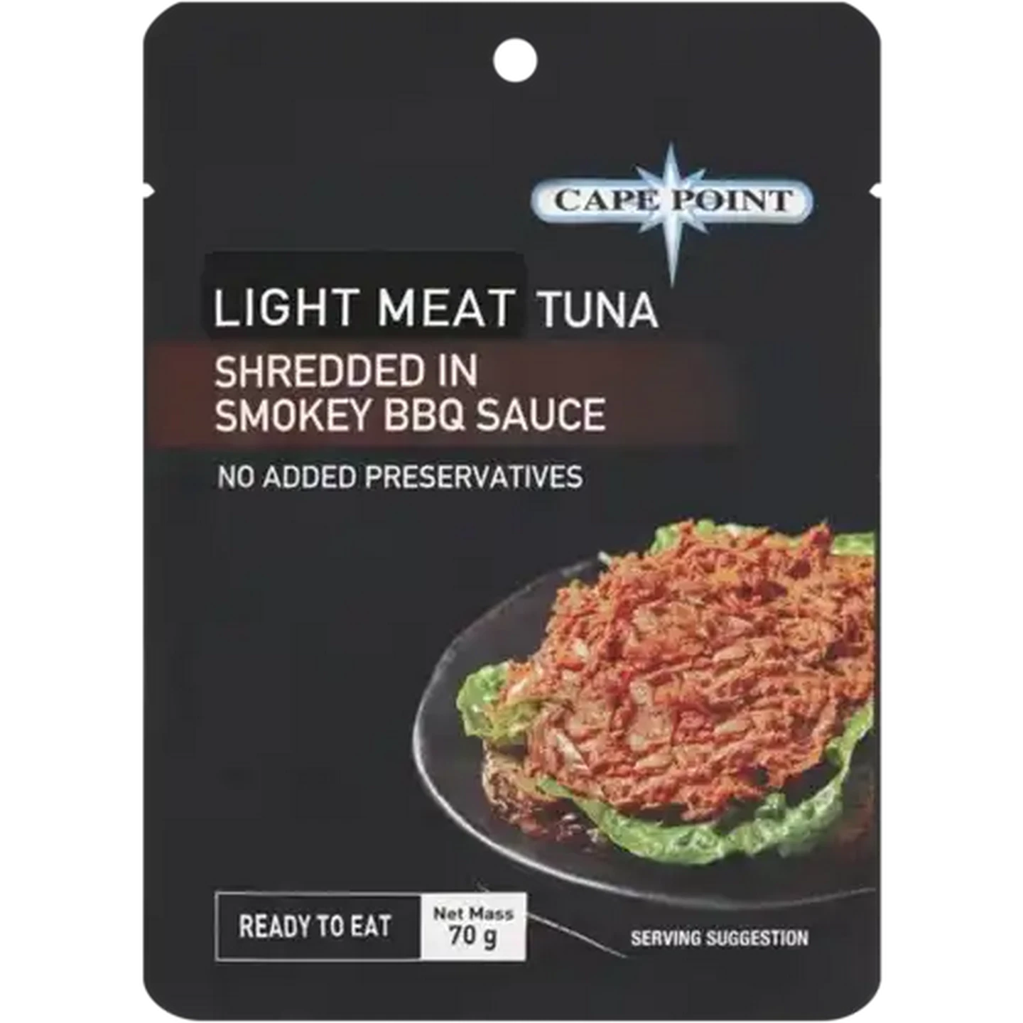 Image of Cape Point Light Meat Tuna Shredded in Smokey BBQ Sauce 70g