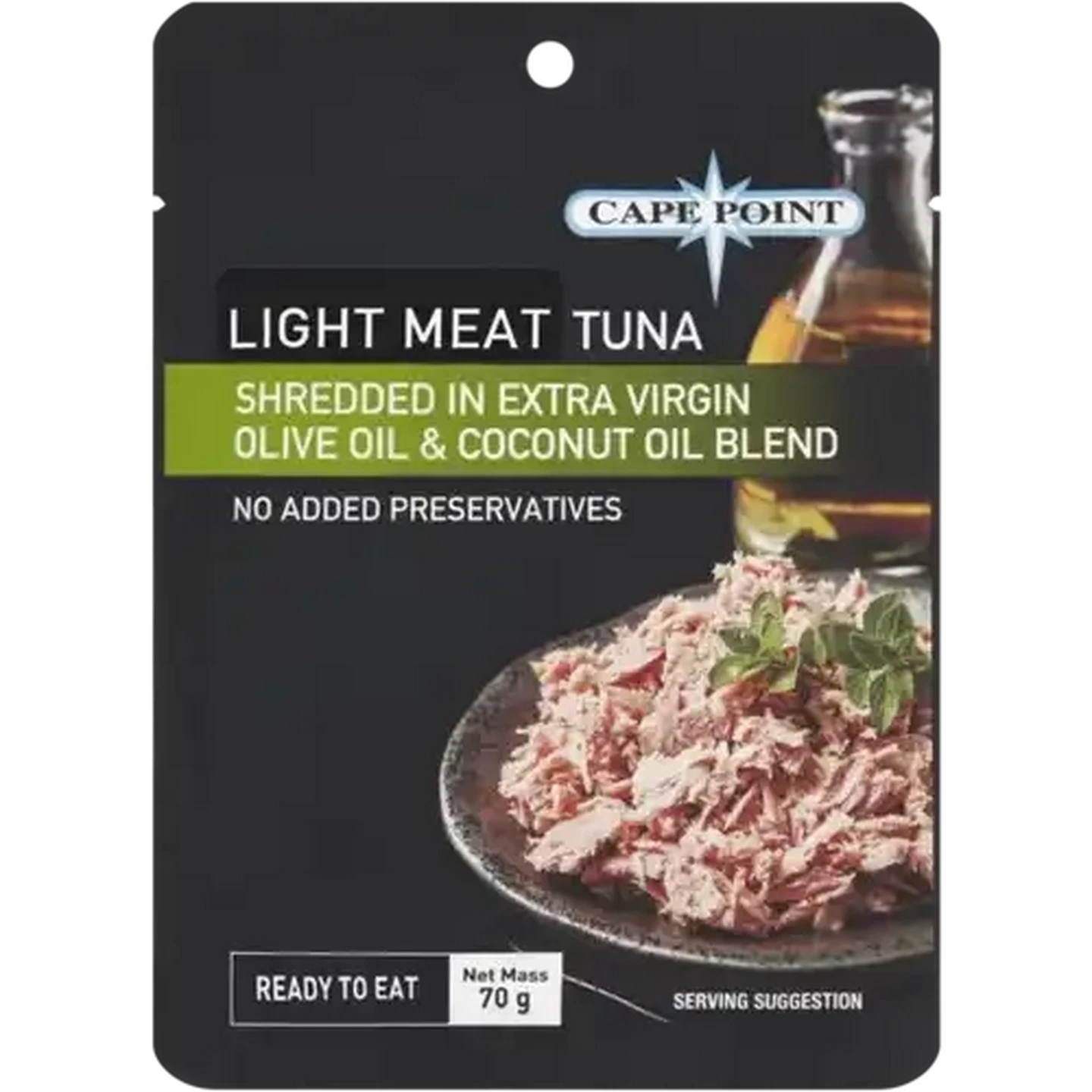 Image of Cape Point Light Meat Tuna Shredded in Extra Virgin Olive Oil & Coconut Oil Blend 70g