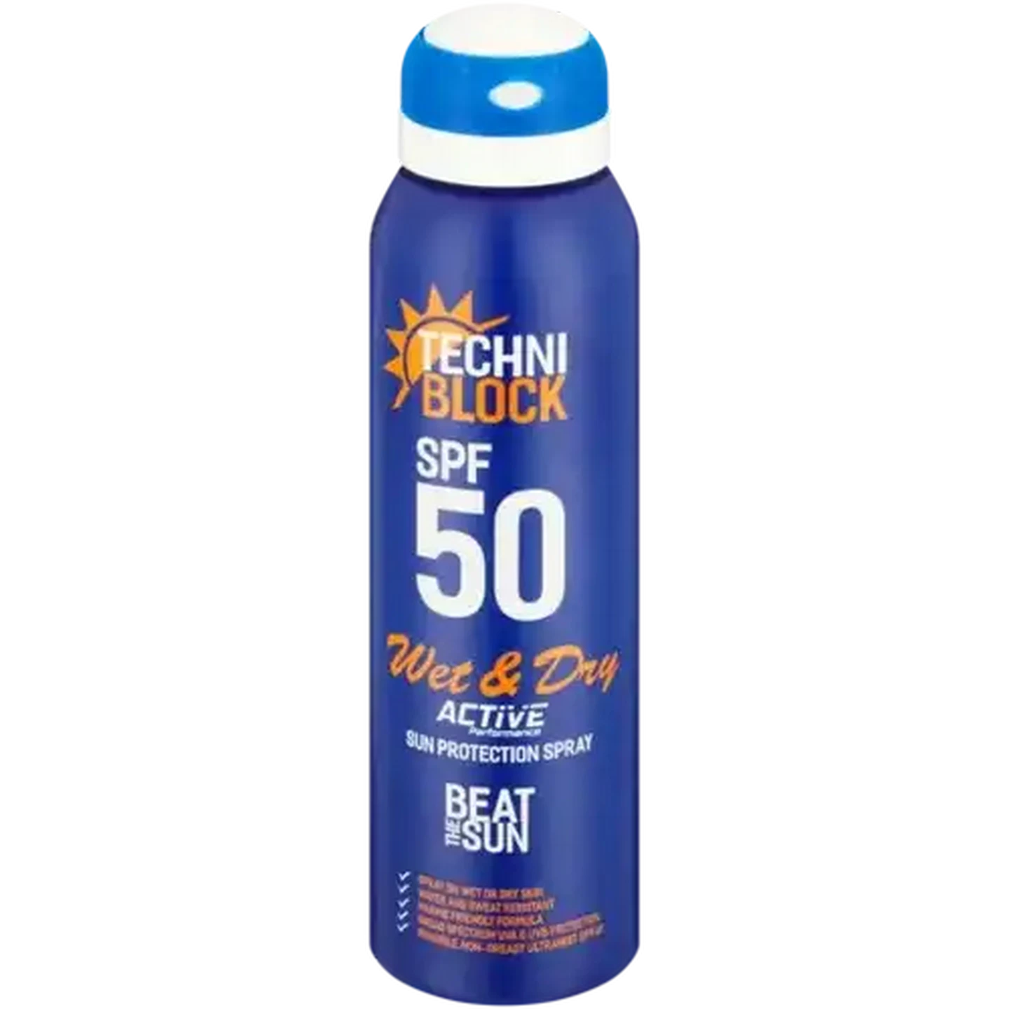 Image of Techniblock SPF 50 Wet & Dry Sun Protection Spray 150ml