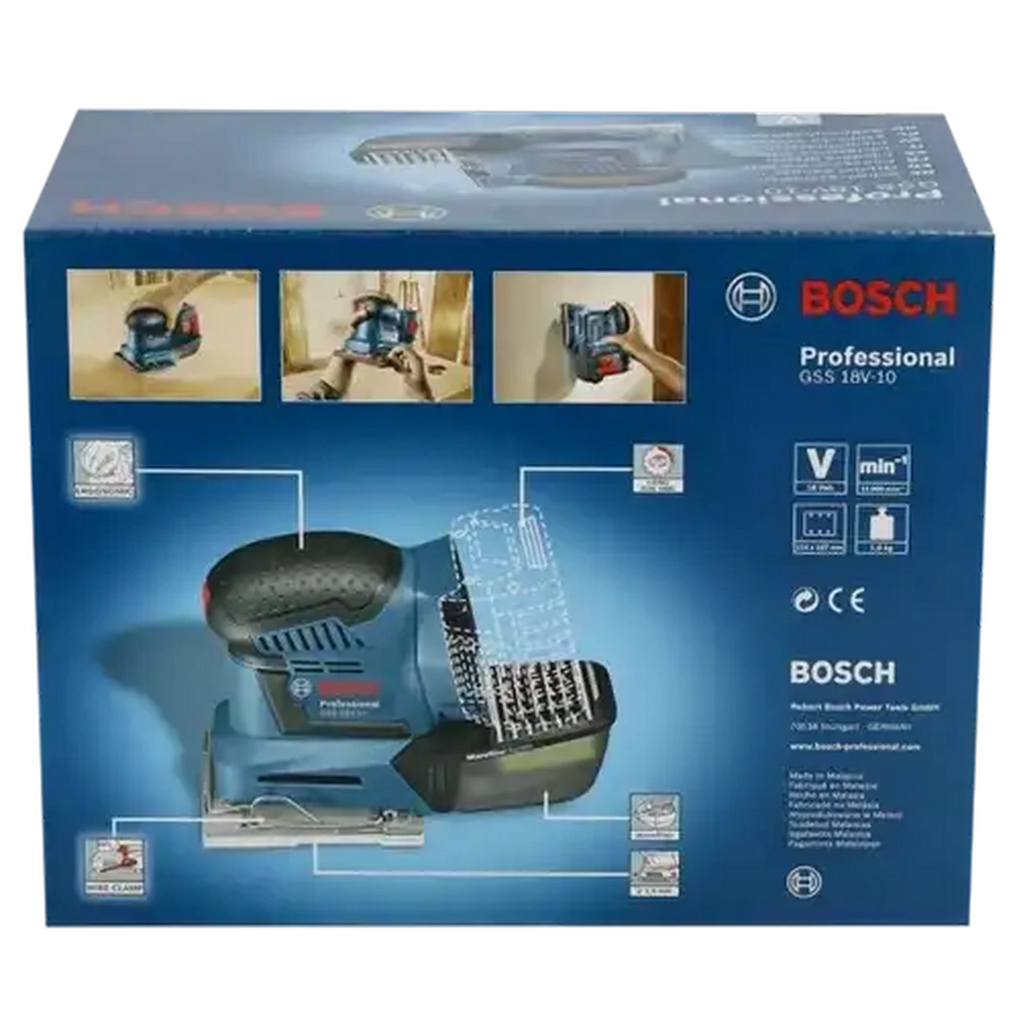 Image of Bosch Professional Cordless Orbital Sander 18V (No Battery Included)