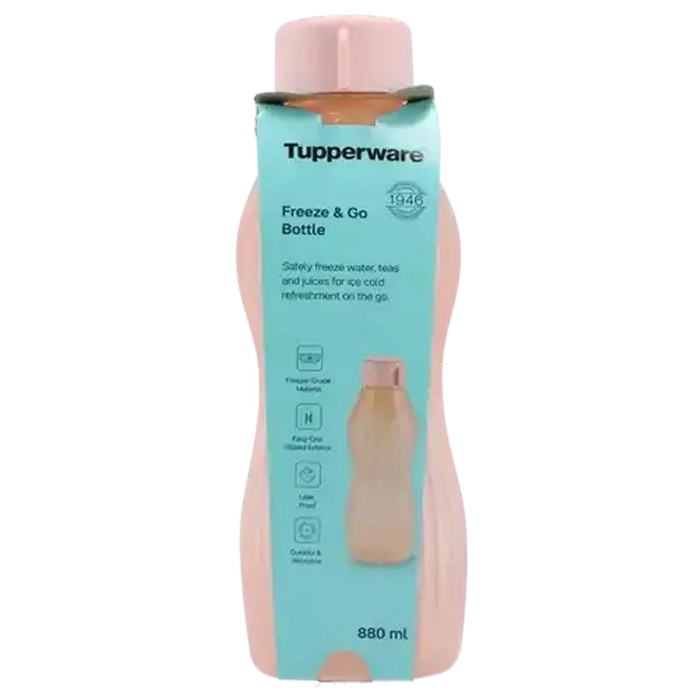 Shoprite ZA | Tupperware Pink Freeze and Go Bottle 880ml