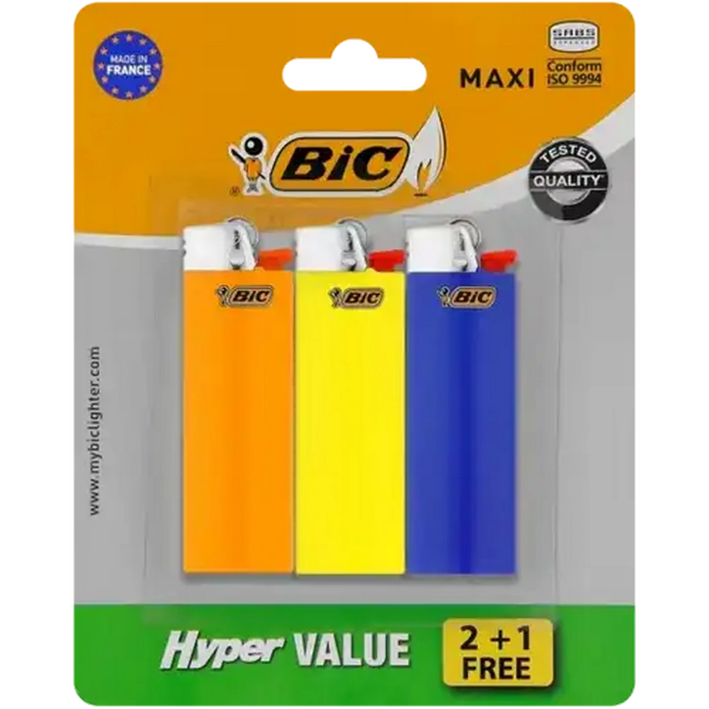 Image of BIC J6 Maxi Pocket Lighter 3 Pack
