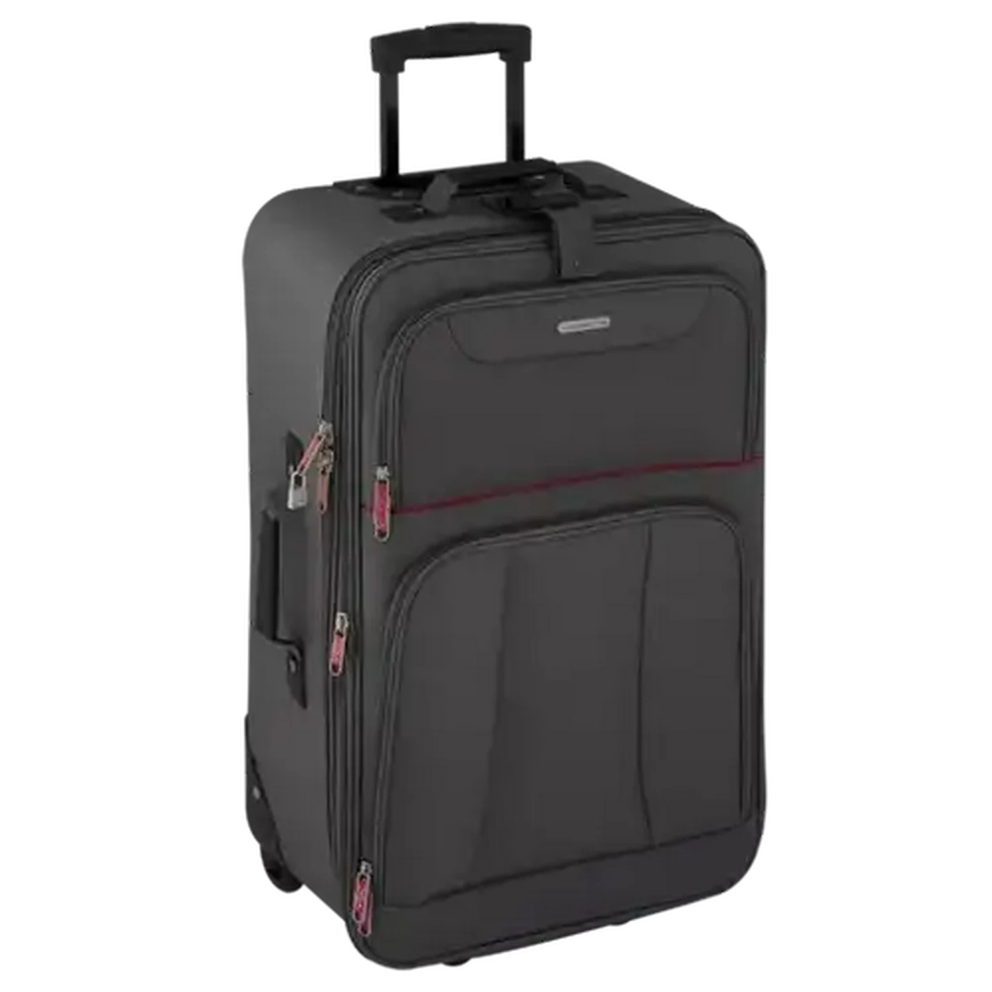 Image of Yves Saint Claire Embark Black & Maroon Medium Trolley Case 60cm