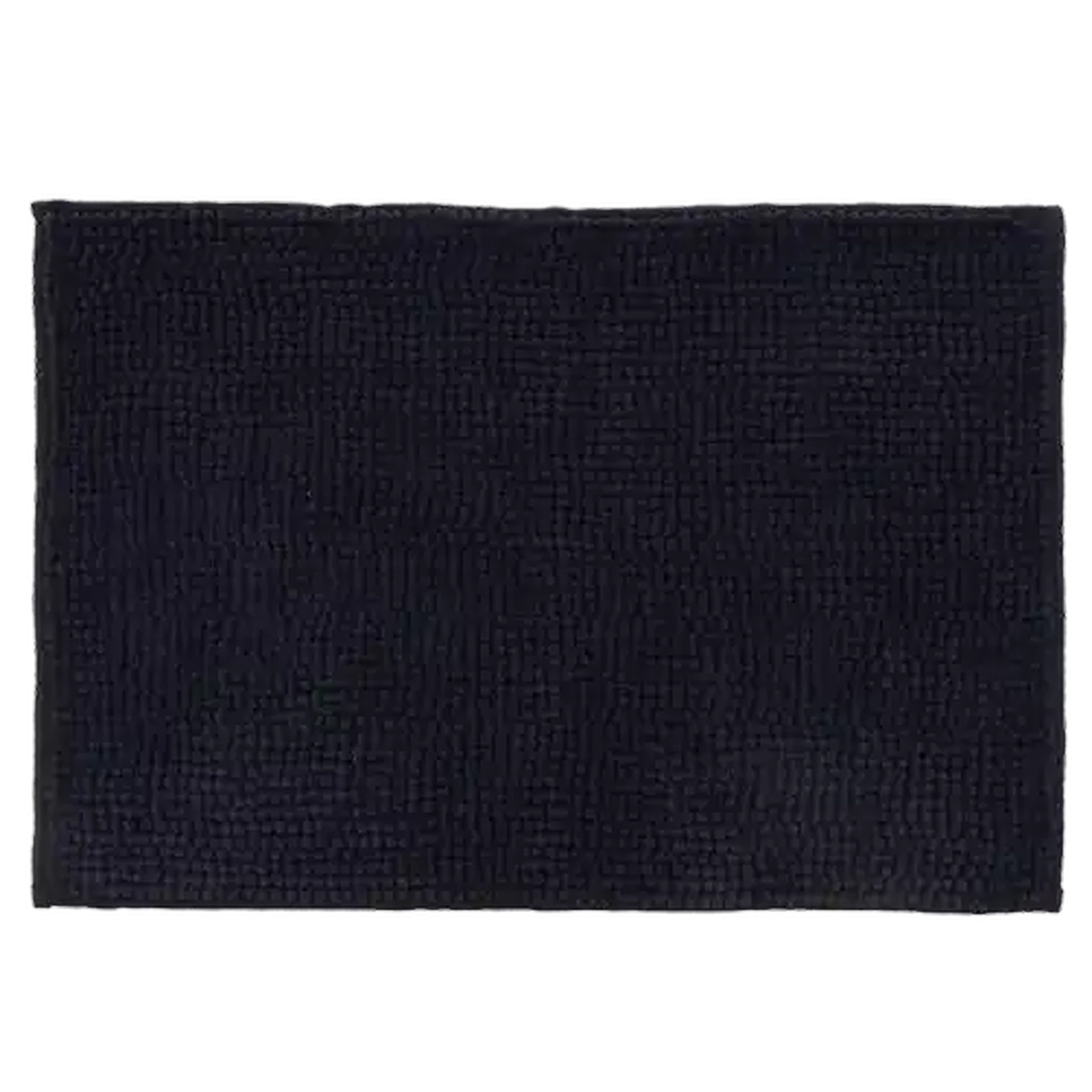 Image of Essentials Black Chenille Bath Mat 40 x 60cm