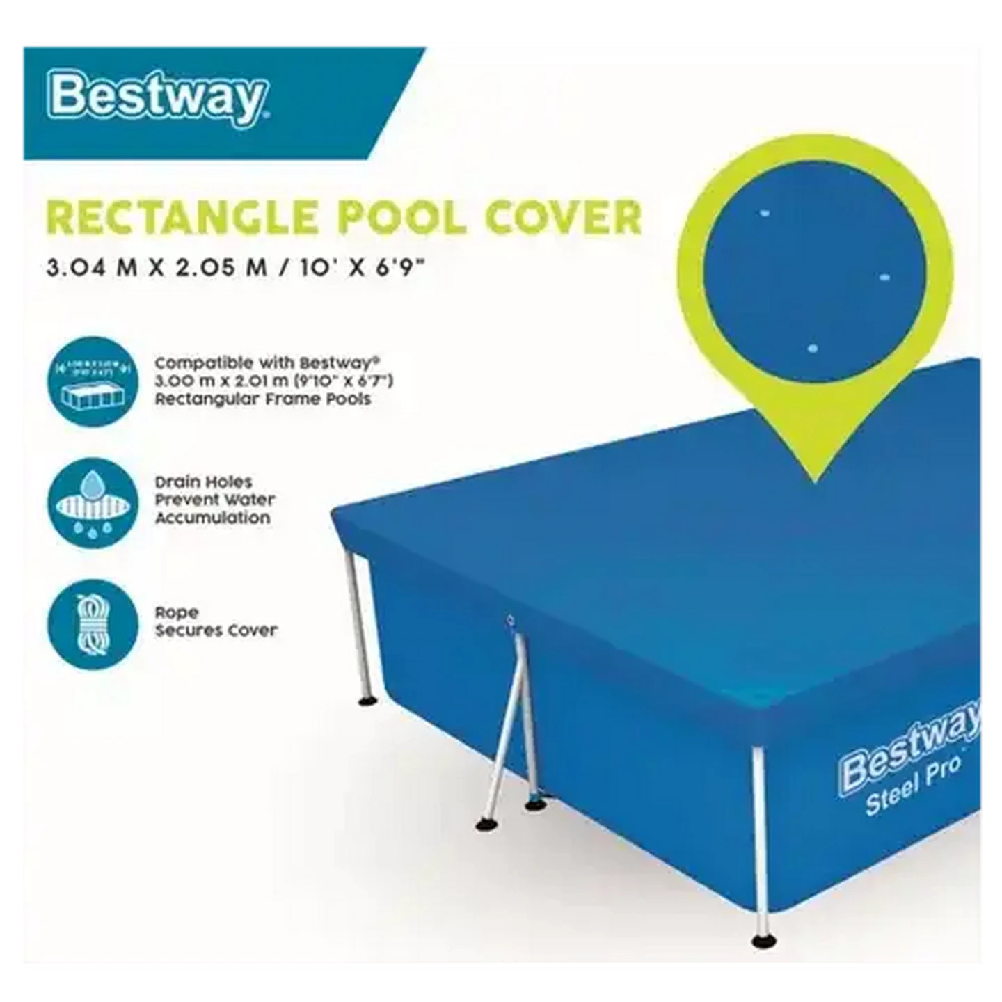 Image of Bestway Pool Cover Frame 295 x 198cm (Colour May Vary)
