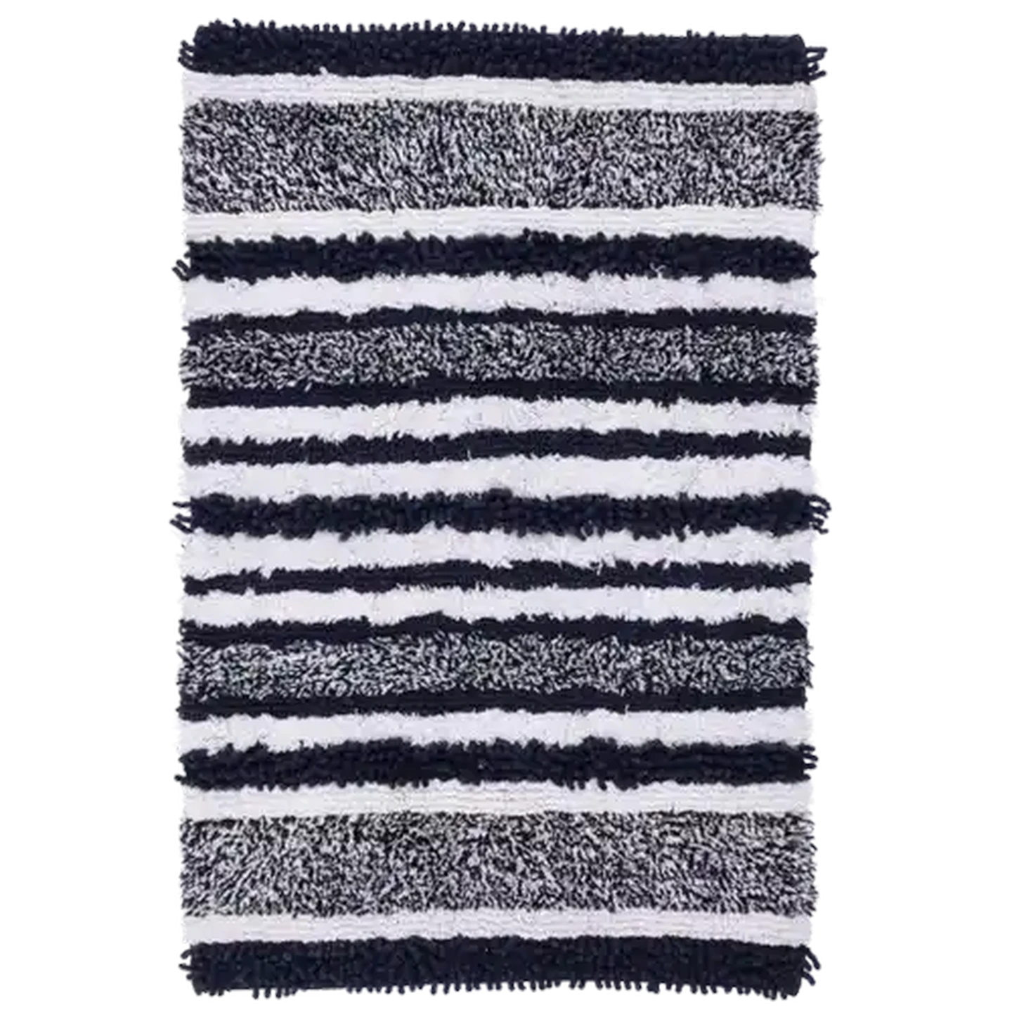 Image of Essentials Navy Blue Stripe Bathmat