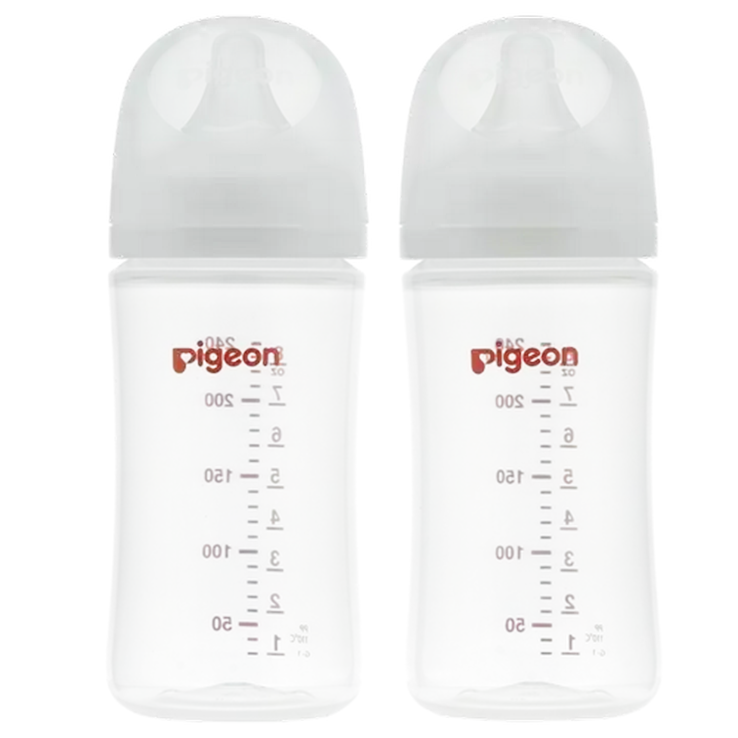 Image of Pigeon SofTouch Bottles 240ml 2 Pack 3 Months+