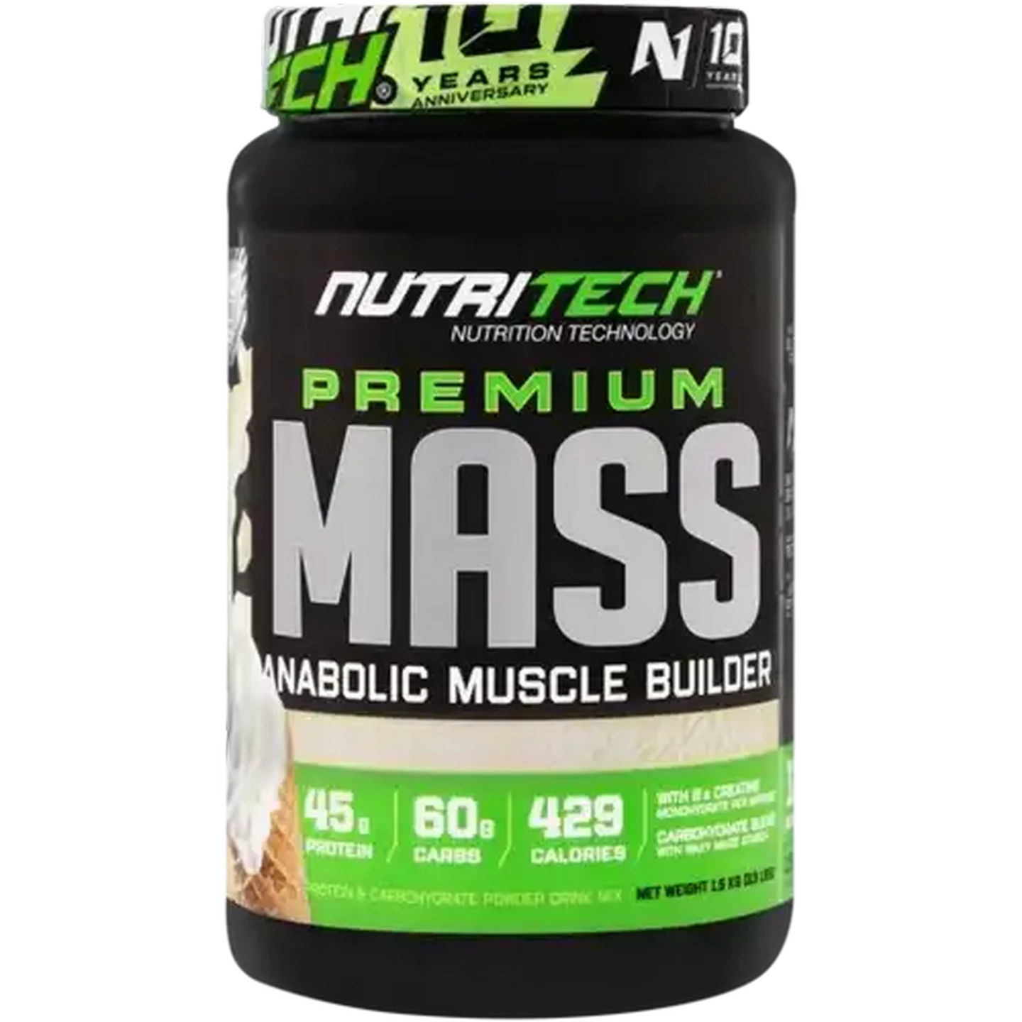 Image of NutriTech Vanilla Softserve Flavour Premium Mass Builder 1.5kg