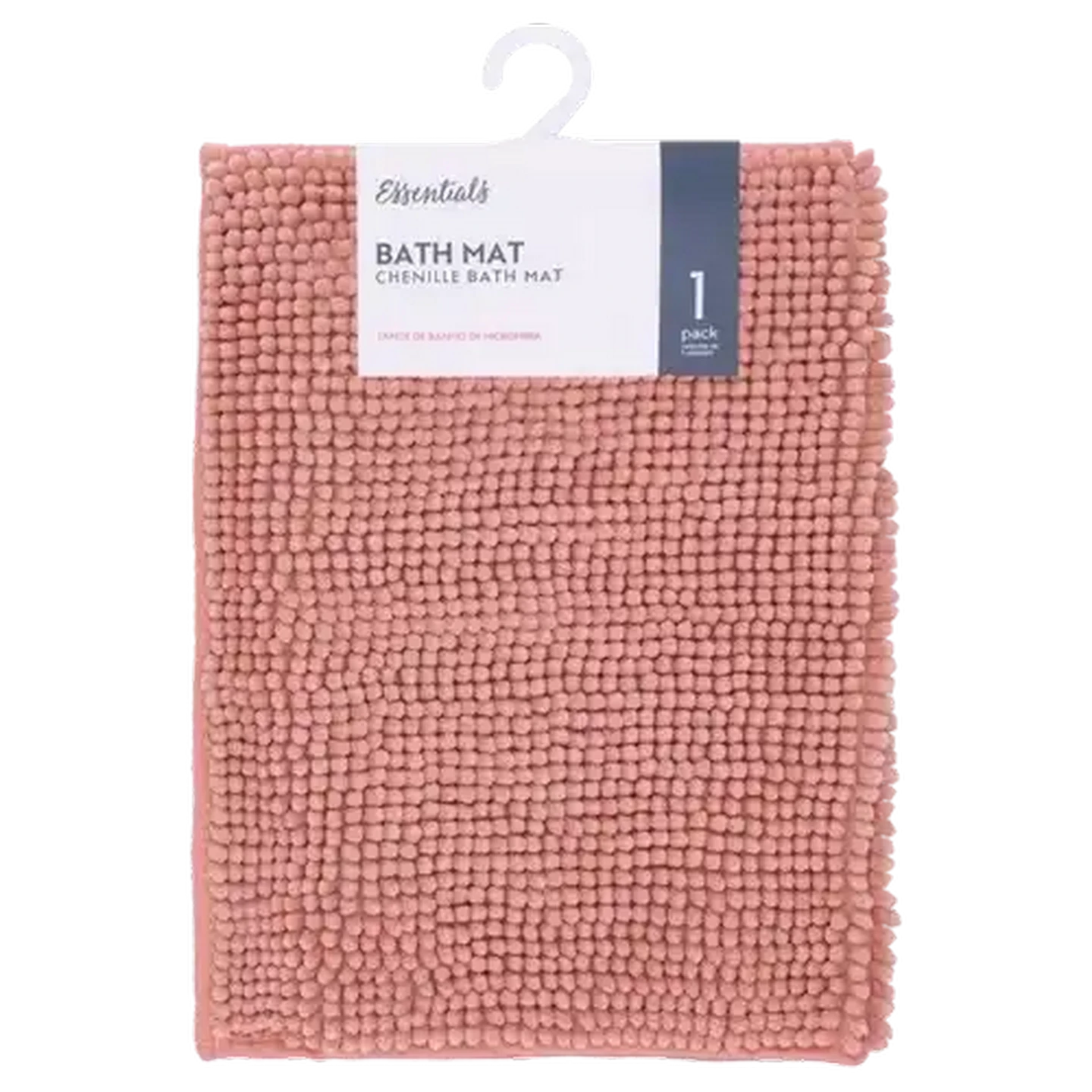 Image of Essentials Mauve Chenille Bath Mat 40 x 60cm