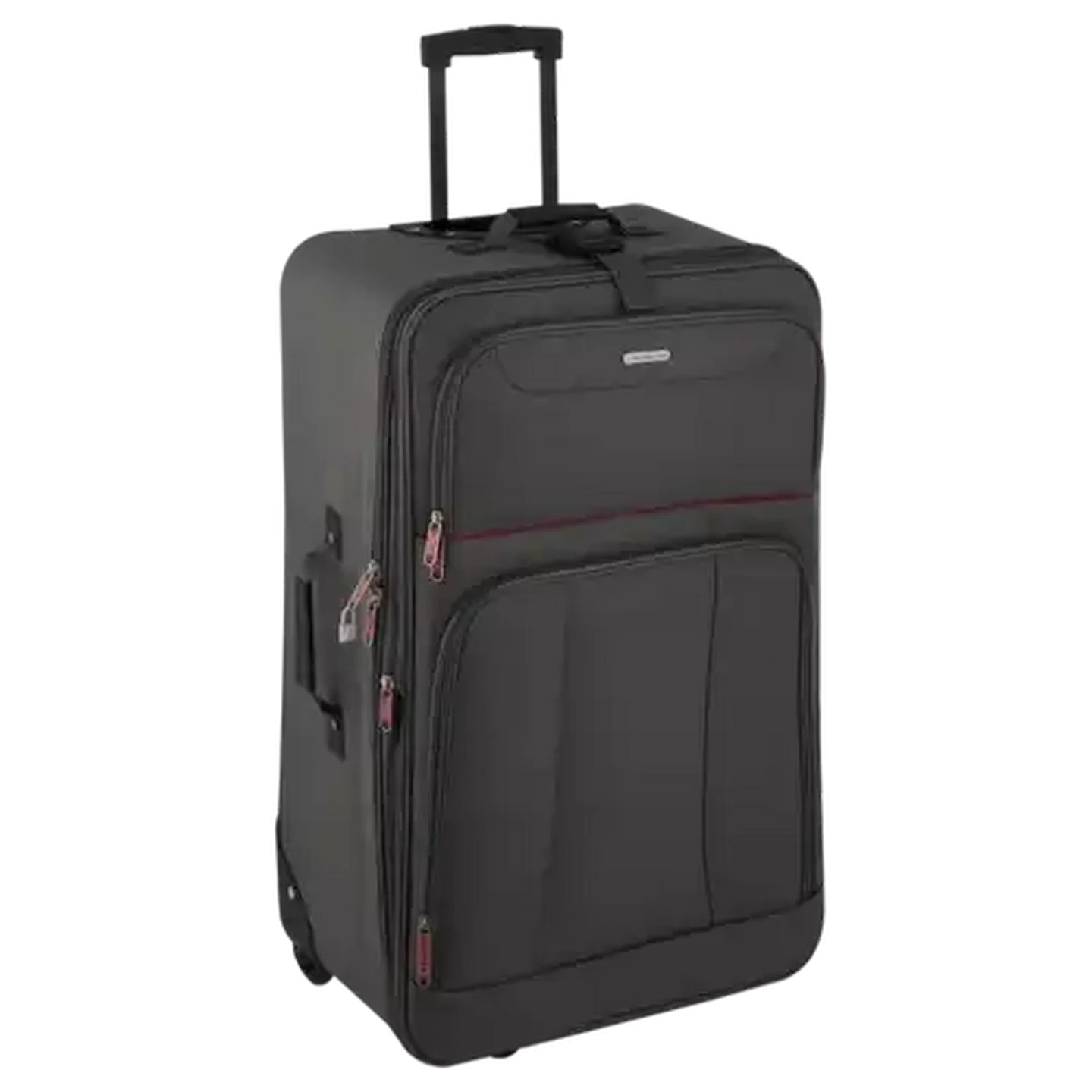 Image of Yves Saint Claire Black & Maroon Embark Large Trolley Case 72cm
