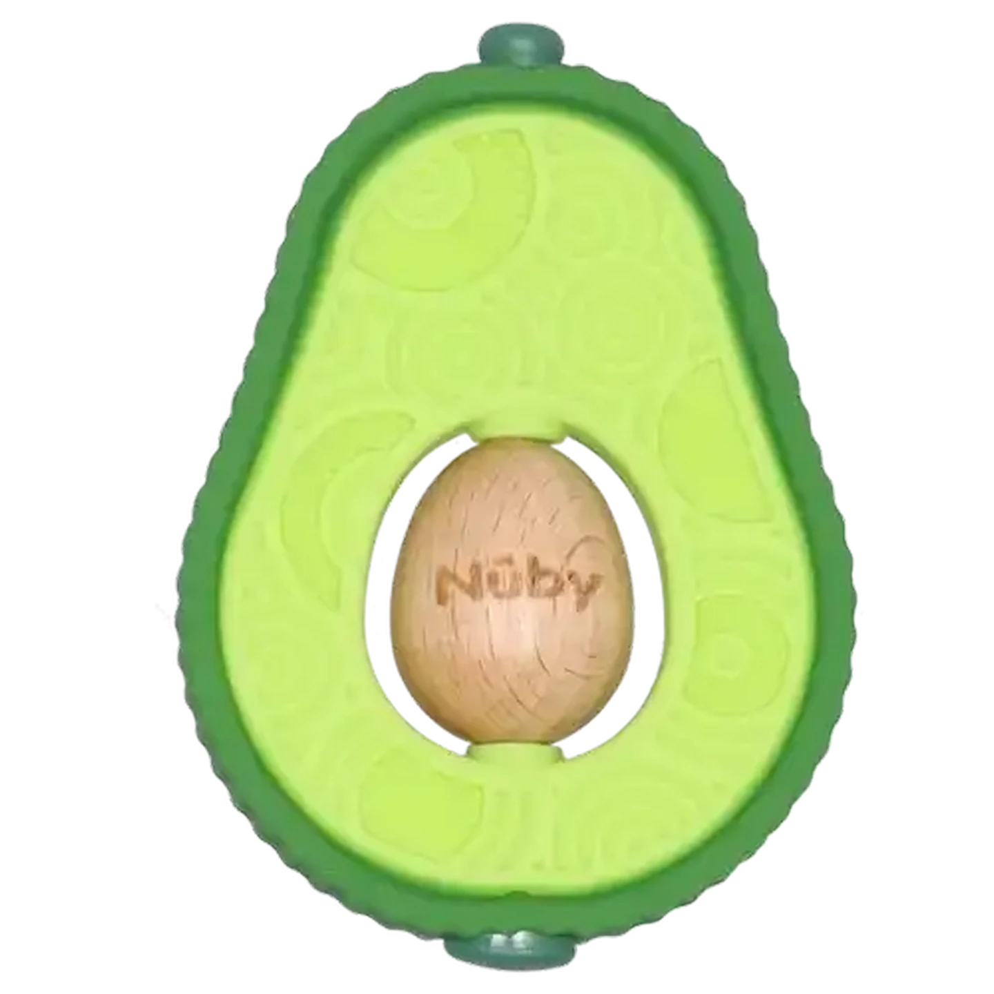 Image of Nûby Green Avo Wood & Silicone Teether 3 Months+