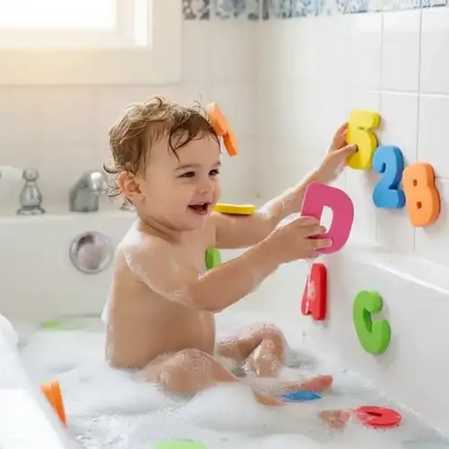 Image of Jolly Tots Letter & Number Bath Toy 36 Months+