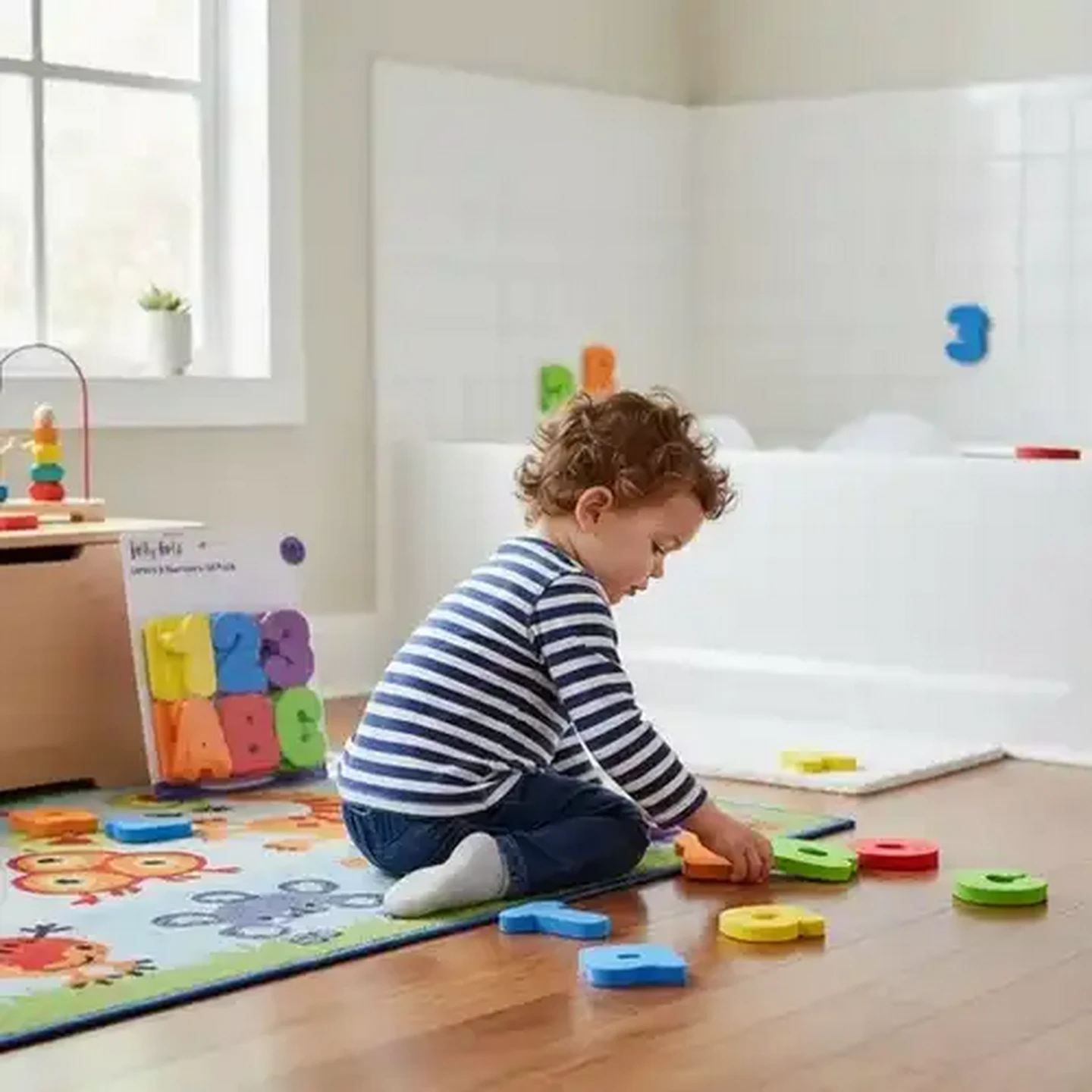 Image of Jolly Tots Letter & Number Bath Toy 36 Months+