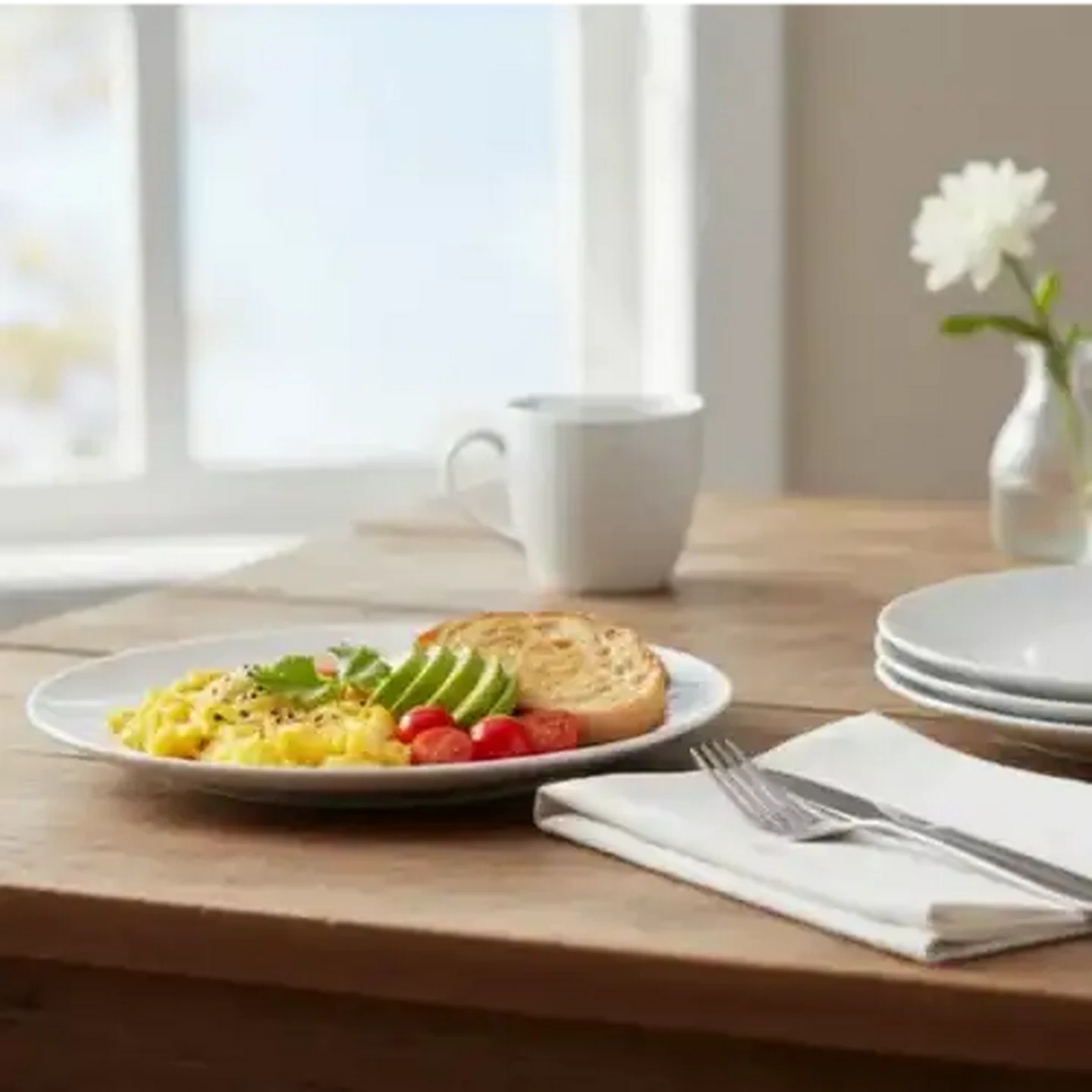 Checkers Sixty60 | Coupe White Porcelain Side Plates 20cm 4-Pack