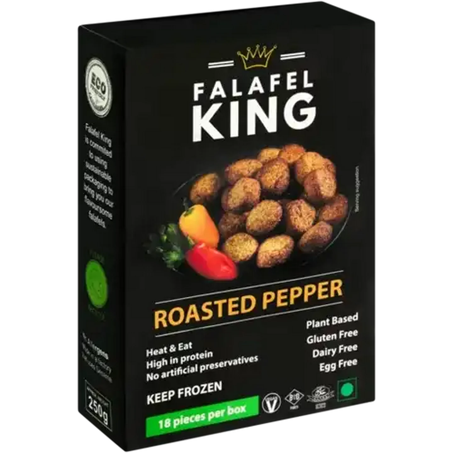 Image of Falafel King Roasted Pepper Frozen Falafel 18 Pack