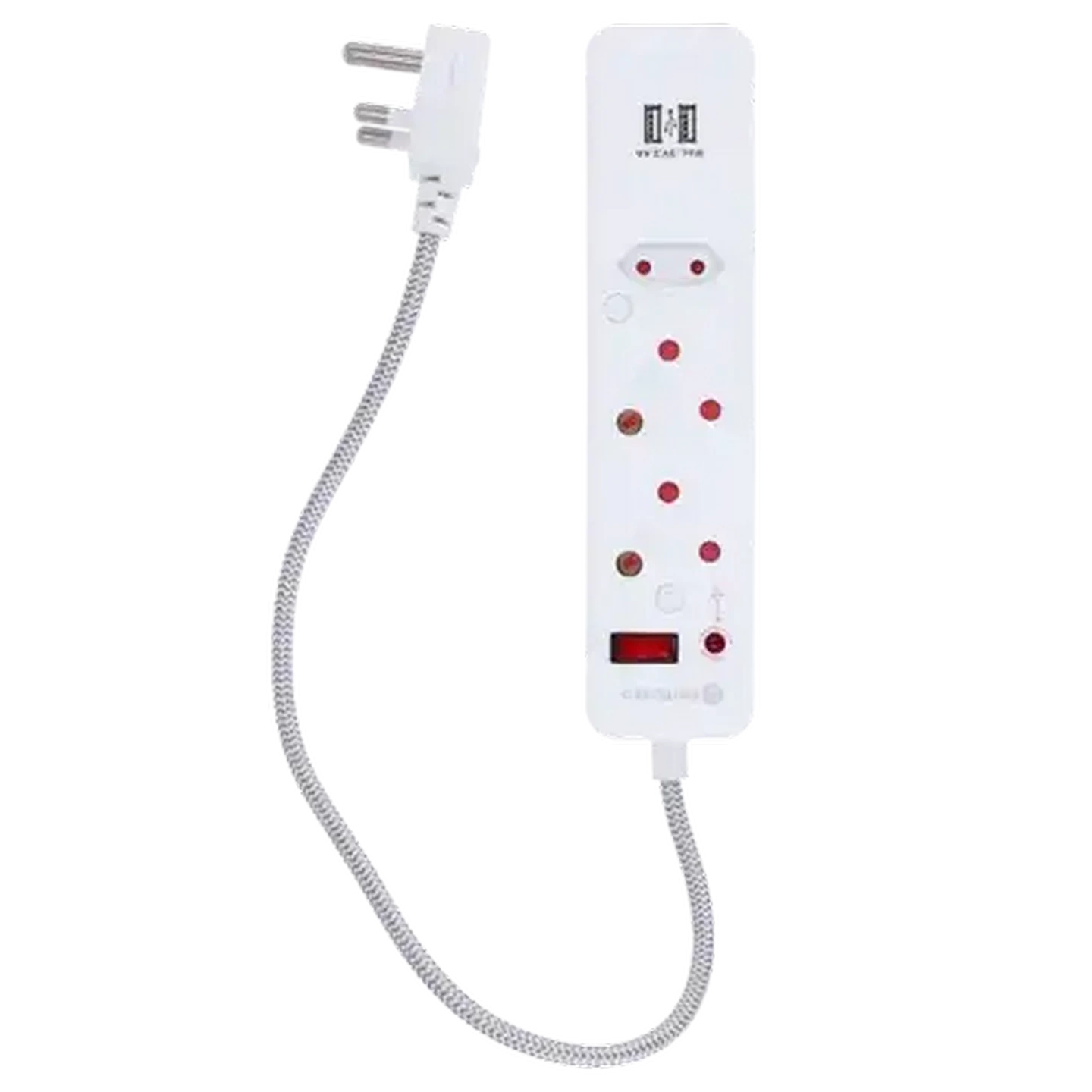 Image of Switched USB Medium Surge 3-Way Multiplug 0.5m