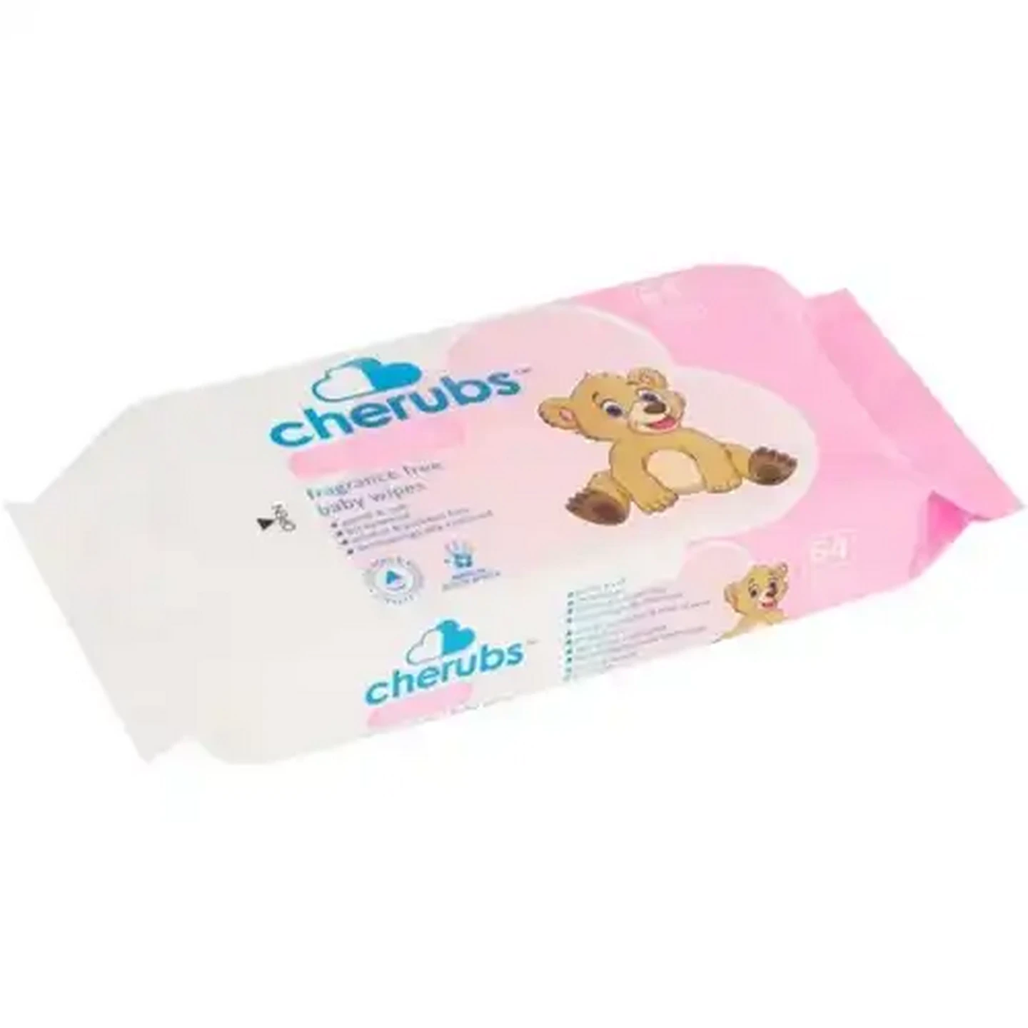 Image of Cherubs Sensitive Fragrance Free Baby Wipes 64 Pack
