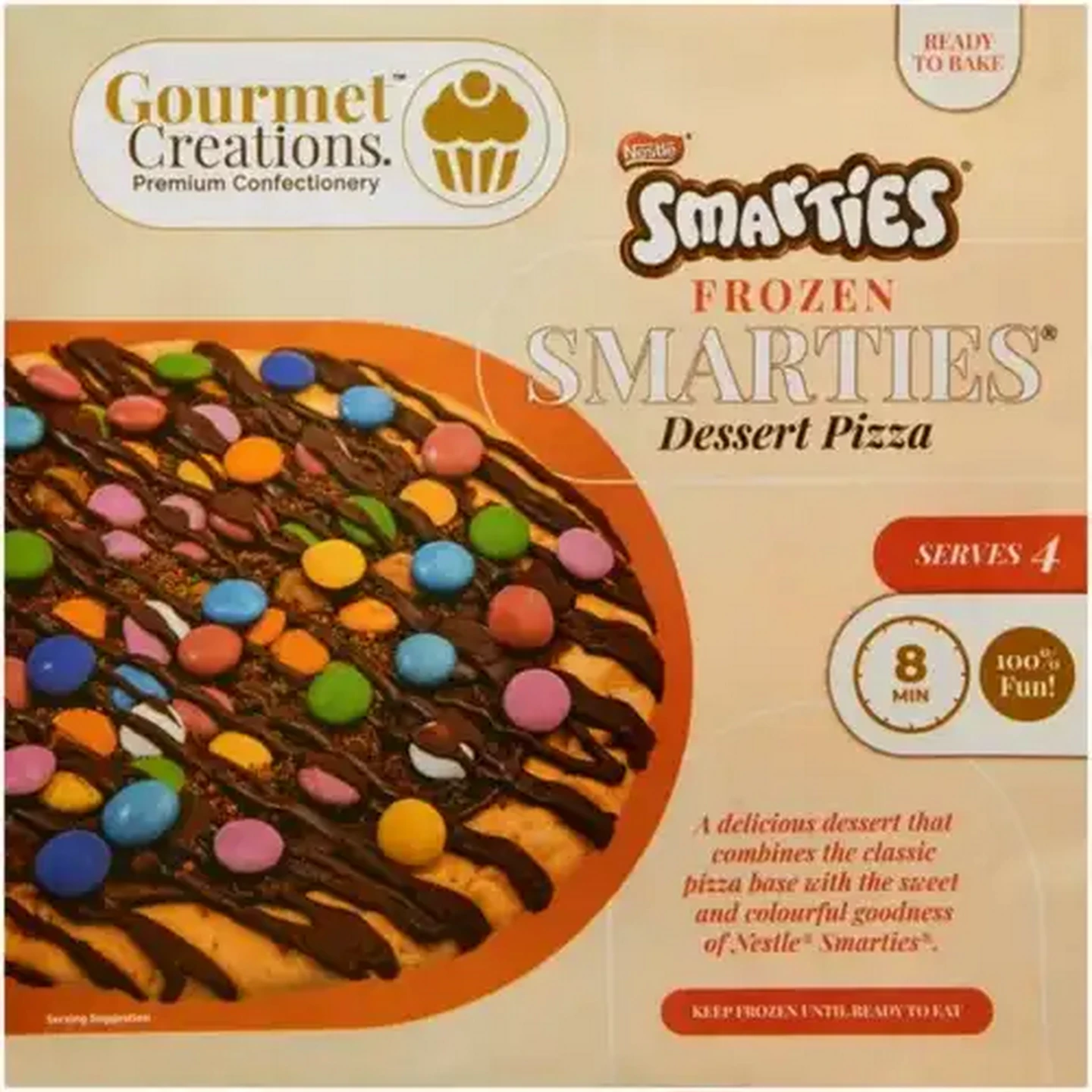 Image of Gourmet Creations Frozen Smarties Dessert Pizza 275g