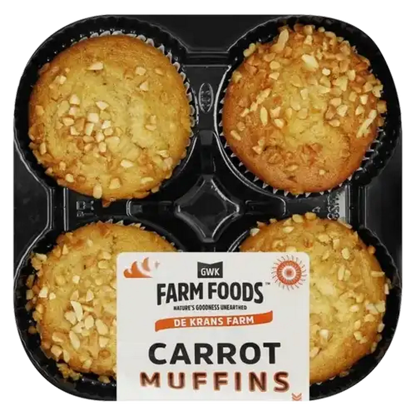 Image of GWK Farm Foods Carrot Flavoured Muffins 4 Pack
