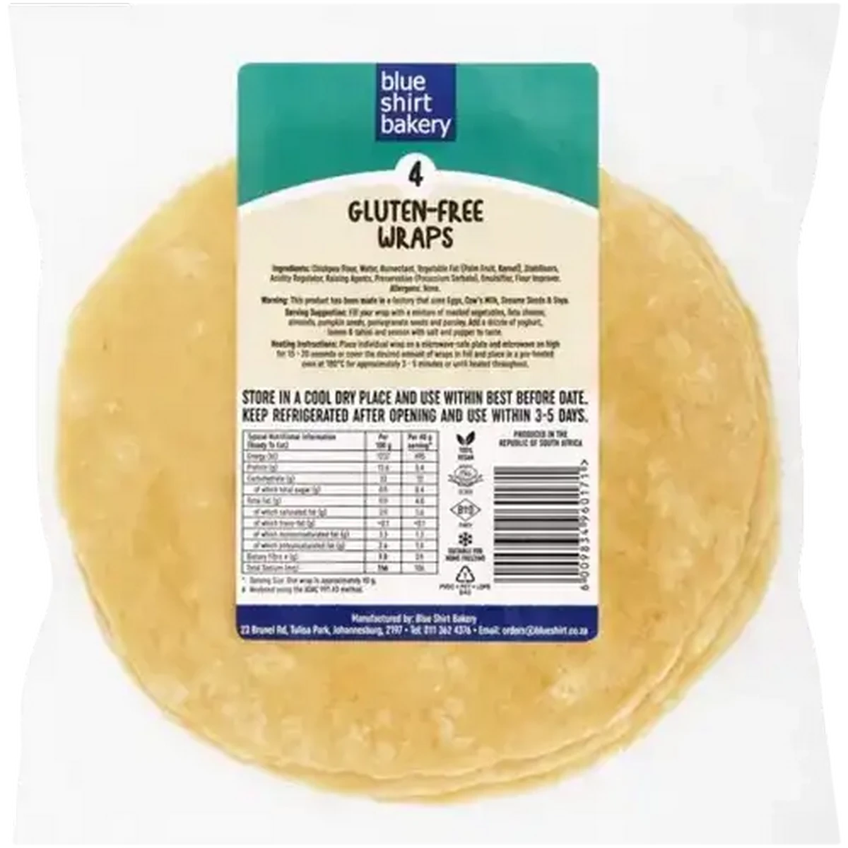 Checkers Sixty60 | Blue Shirt Bakery Gluten-Free Wraps 4 Pack